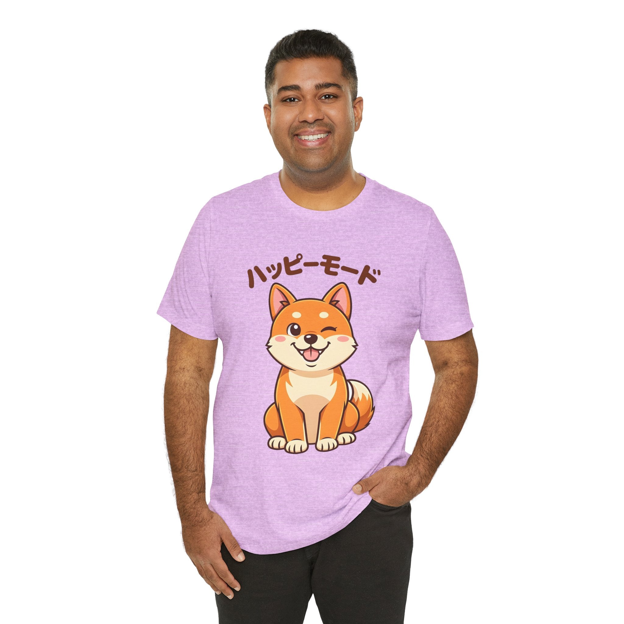 Happy Mode Shiba Inu T‑Shirt — Cute Japanese Kawaii Dog Tee