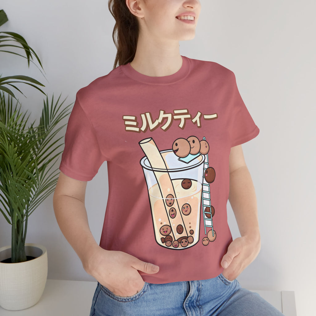 Boba Milk Tea T‑Shirt – ミルクティー Bubble Tea Graphic Tee