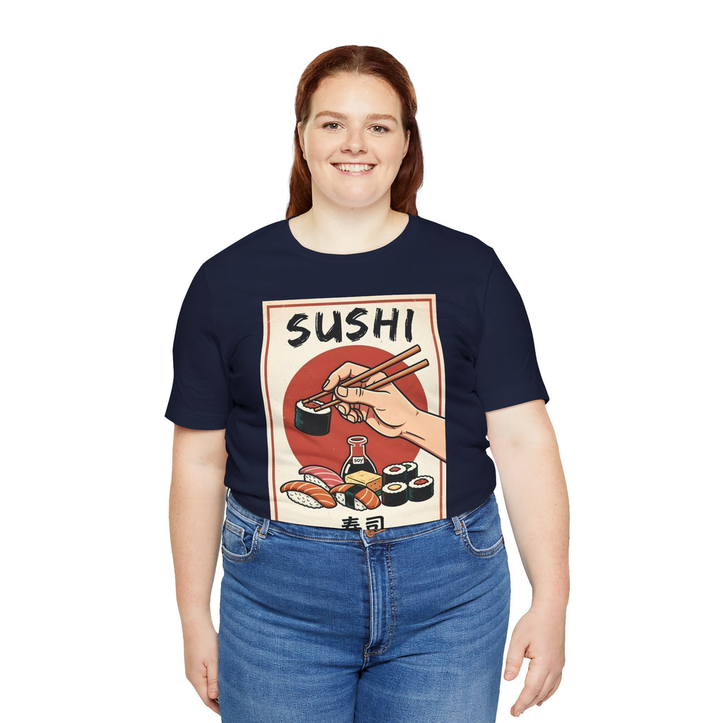 Sushi Poster Graphic Tee — Retro Japanese Sushi Shirt