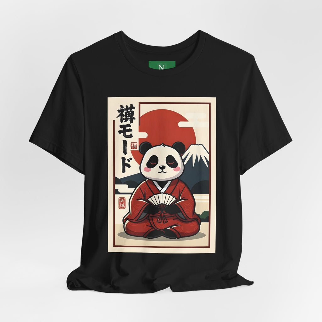 Panda Samurai Tee — Cute Japanese Ukiyo-e Style Graphic T-Shirt