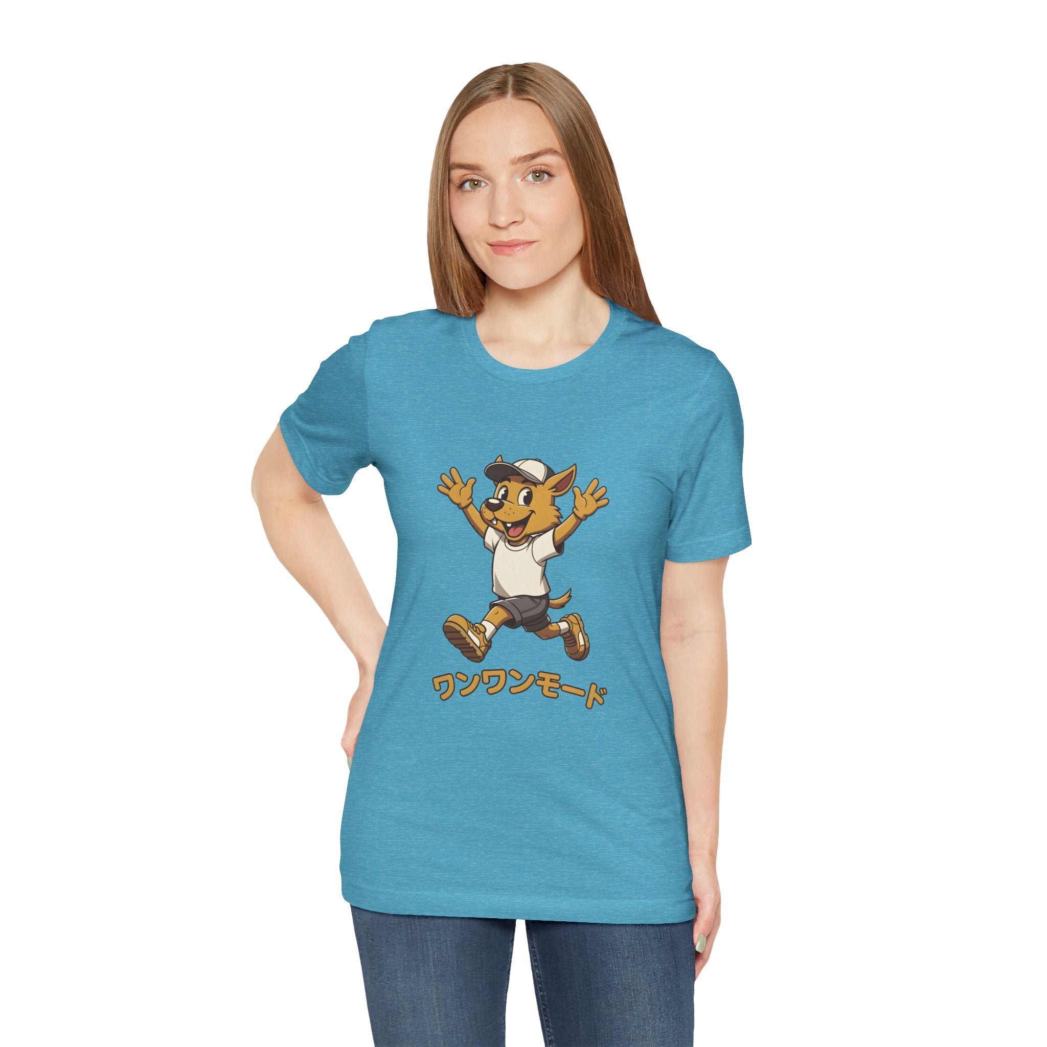 Happy Corgi Character Tee — ワンワンモード (Dog Mode) Cute Cartoon Shirt