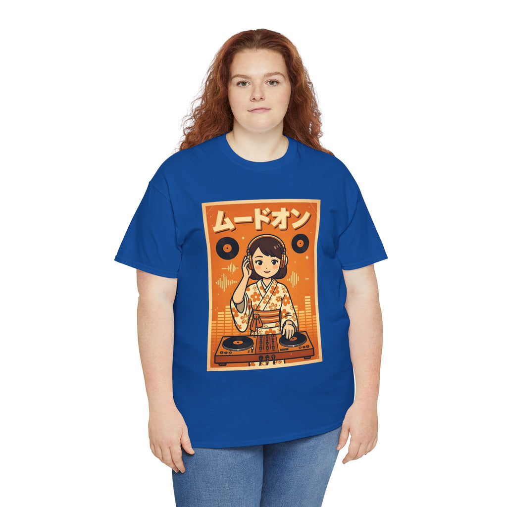 DJ Kimono T‑Shirt — Retro Japanese Anime Vinyl DJ Graphic Tee