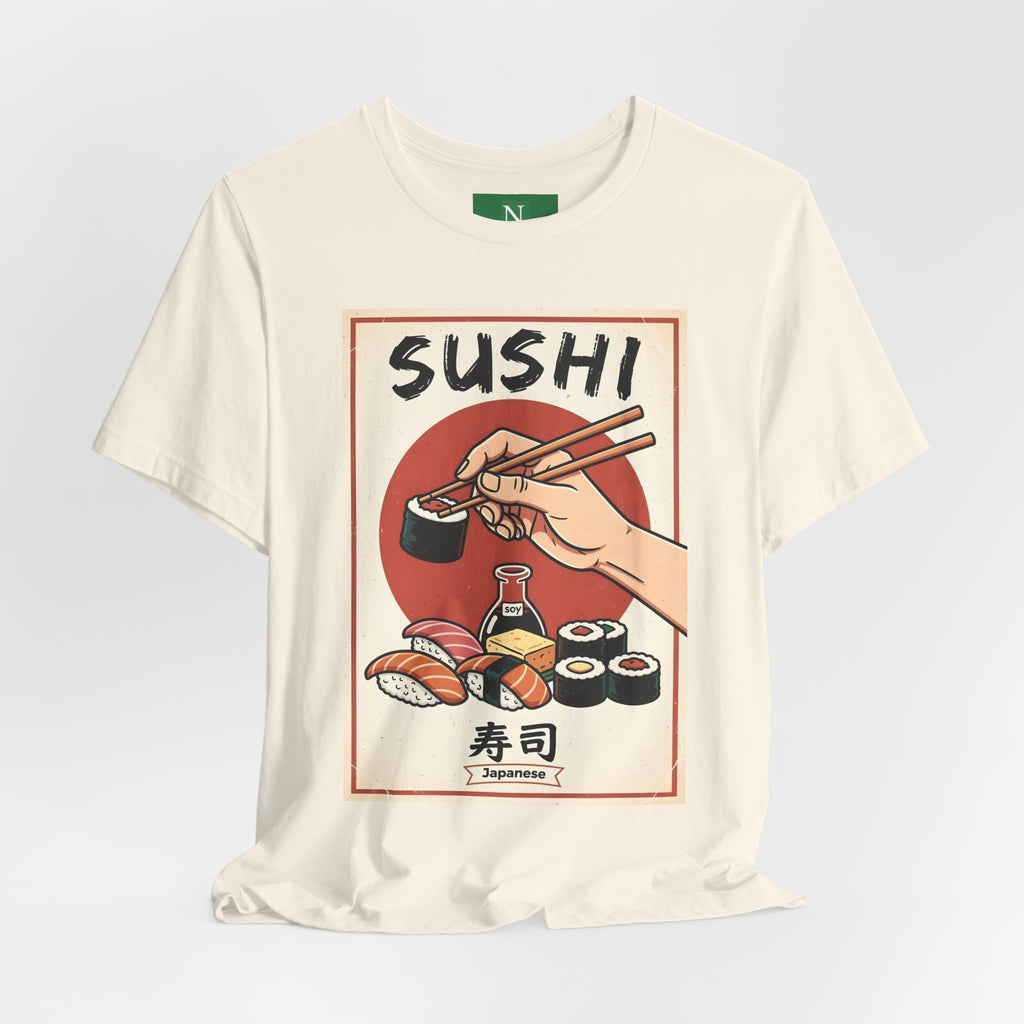 Sushi Poster Graphic Tee — Retro Japanese Sushi Shirt