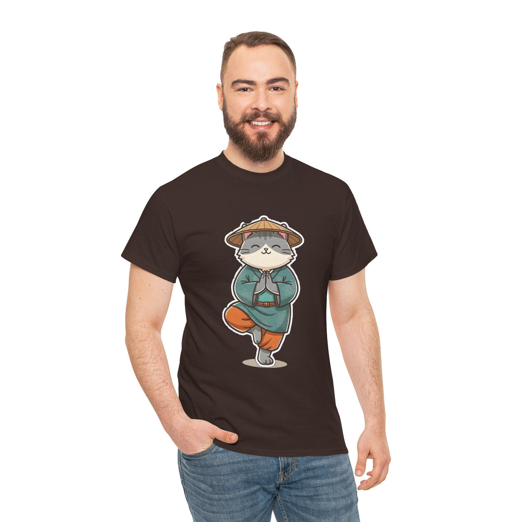 Meditating Cat Tee — Cute Zen Cat Yoga T-Shirt