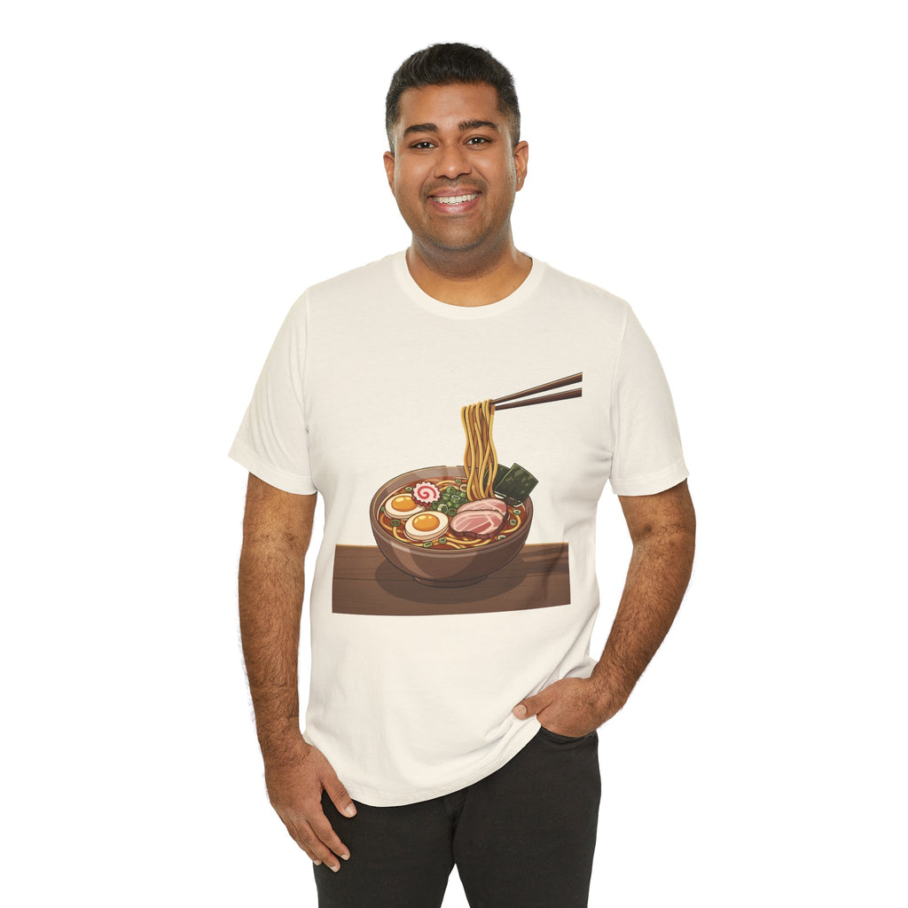 Ramen Bowl Graphic Tee – Chopsticks & Noodles Japanese Food T-Shirt