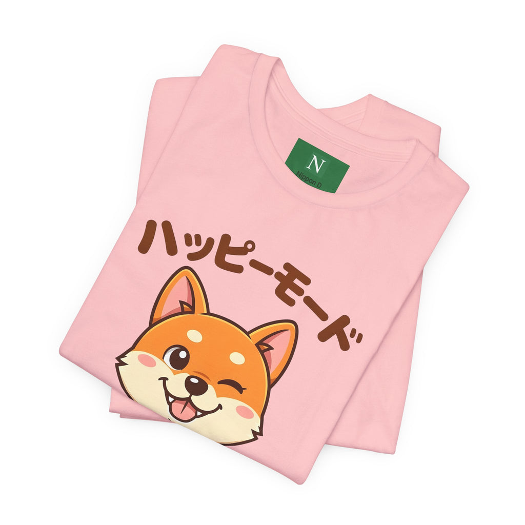 Happy Mode Shiba Inu T‑Shirt — Cute Japanese Kawaii Dog Tee