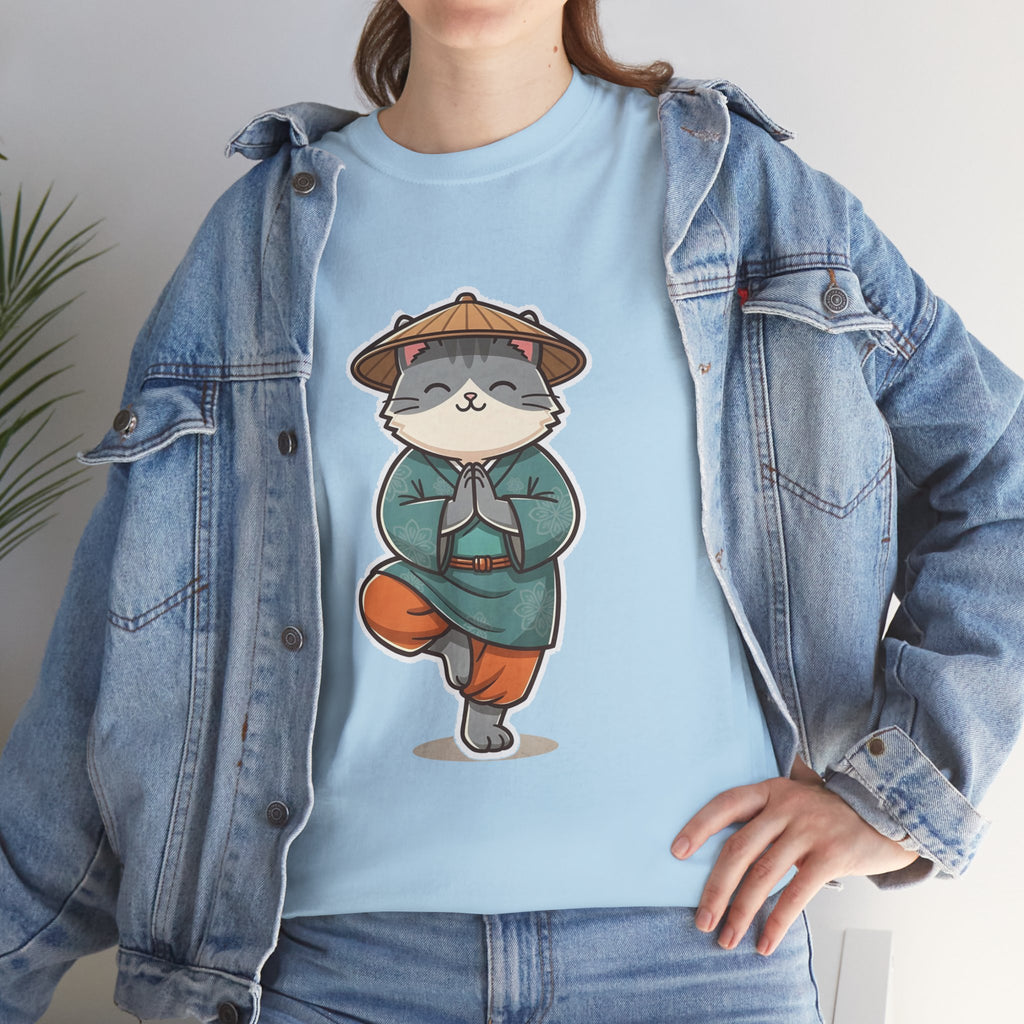 Meditating Cat Tee — Cute Zen Cat Yoga T-Shirt