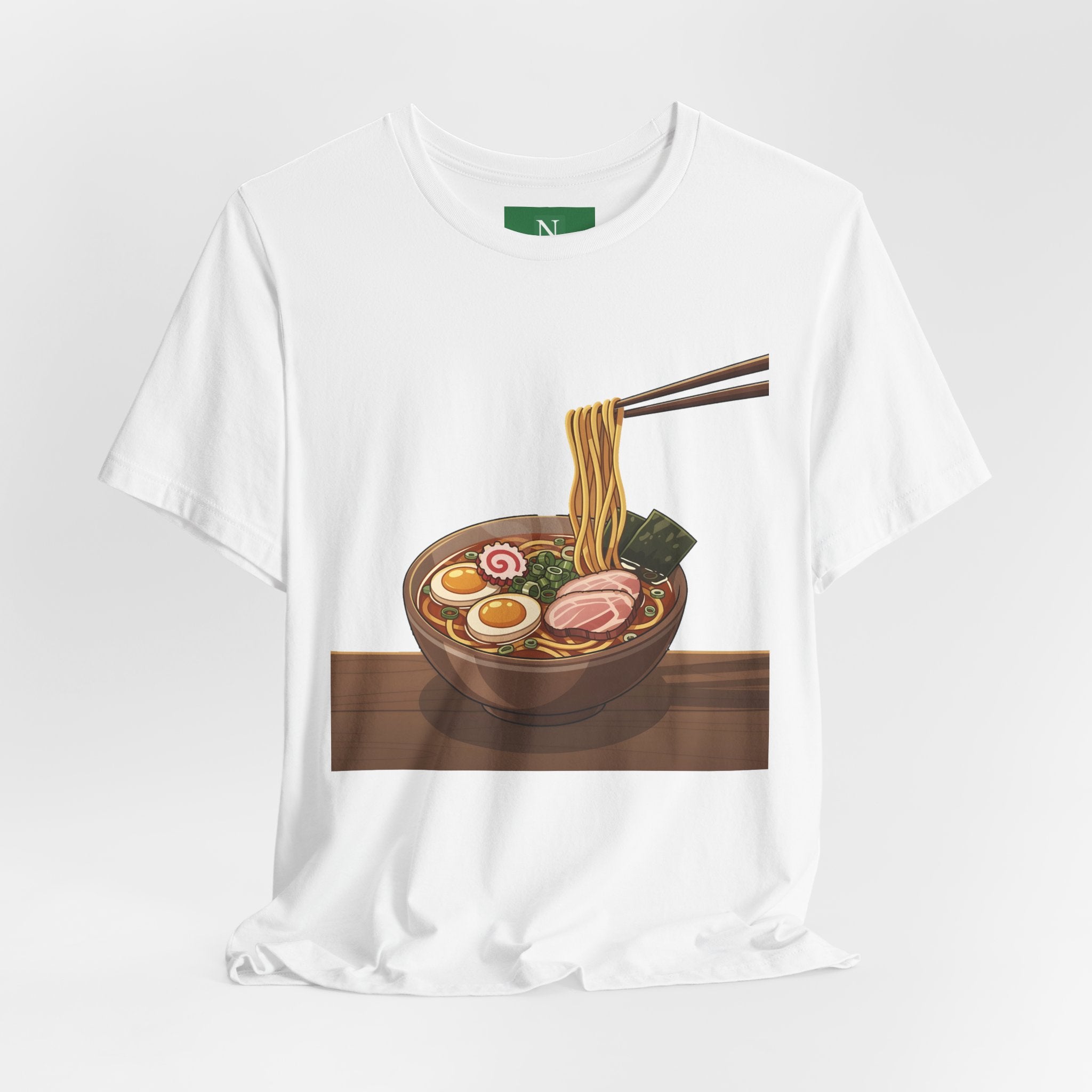 Ramen Bowl Graphic Tee – Chopsticks & Noodles Japanese Food T-Shirt