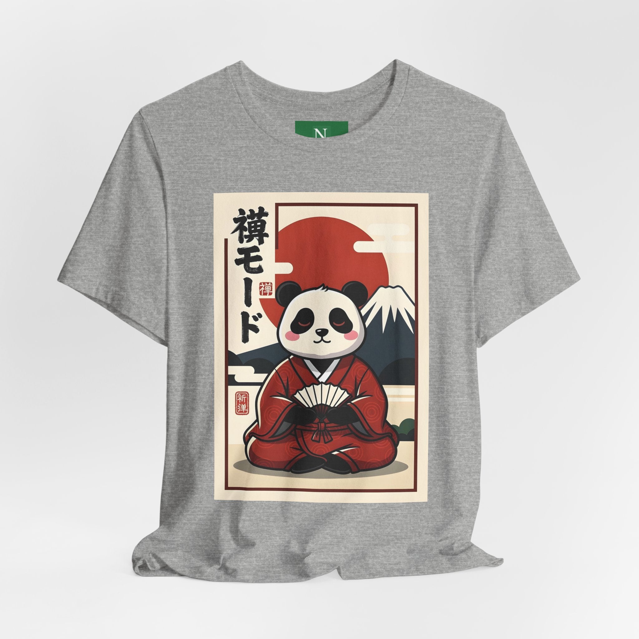 Panda Samurai Tee — Cute Japanese Ukiyo-e Style Graphic T-Shirt