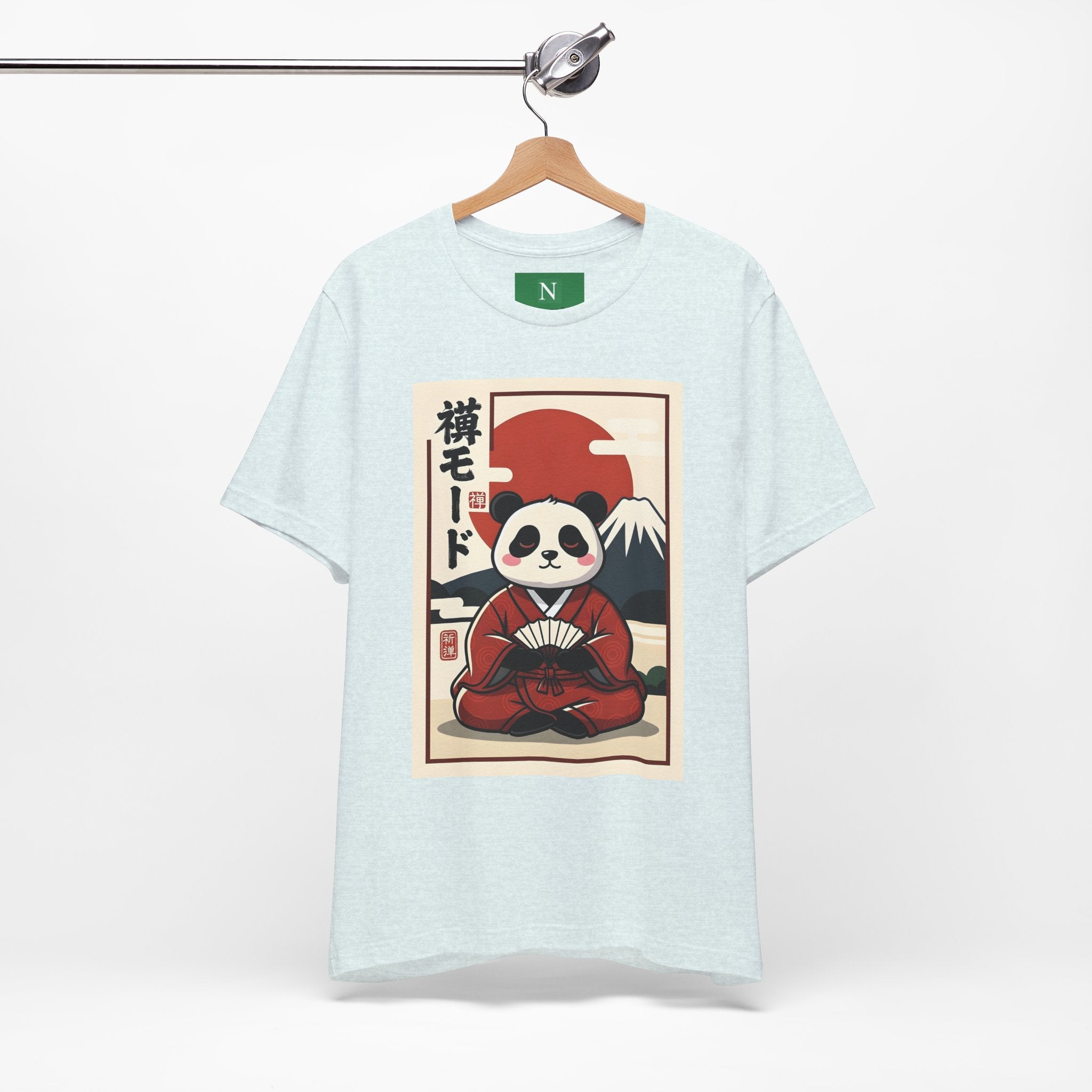 Panda Samurai Tee — Cute Japanese Ukiyo-e Style Graphic T-Shirt