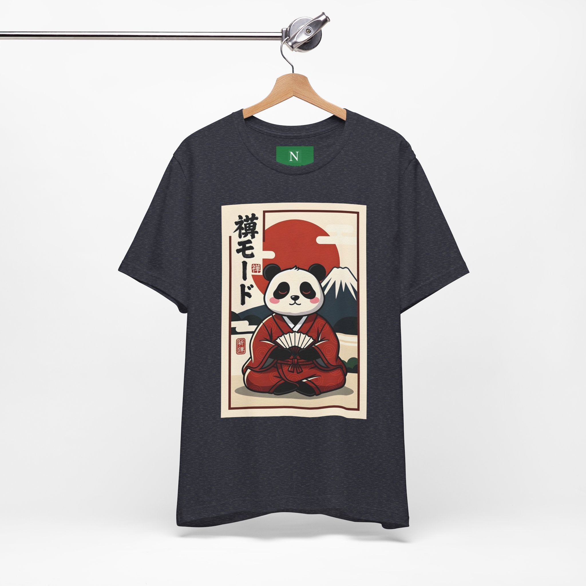 Panda Samurai Tee — Cute Japanese Ukiyo-e Style Graphic T-Shirt