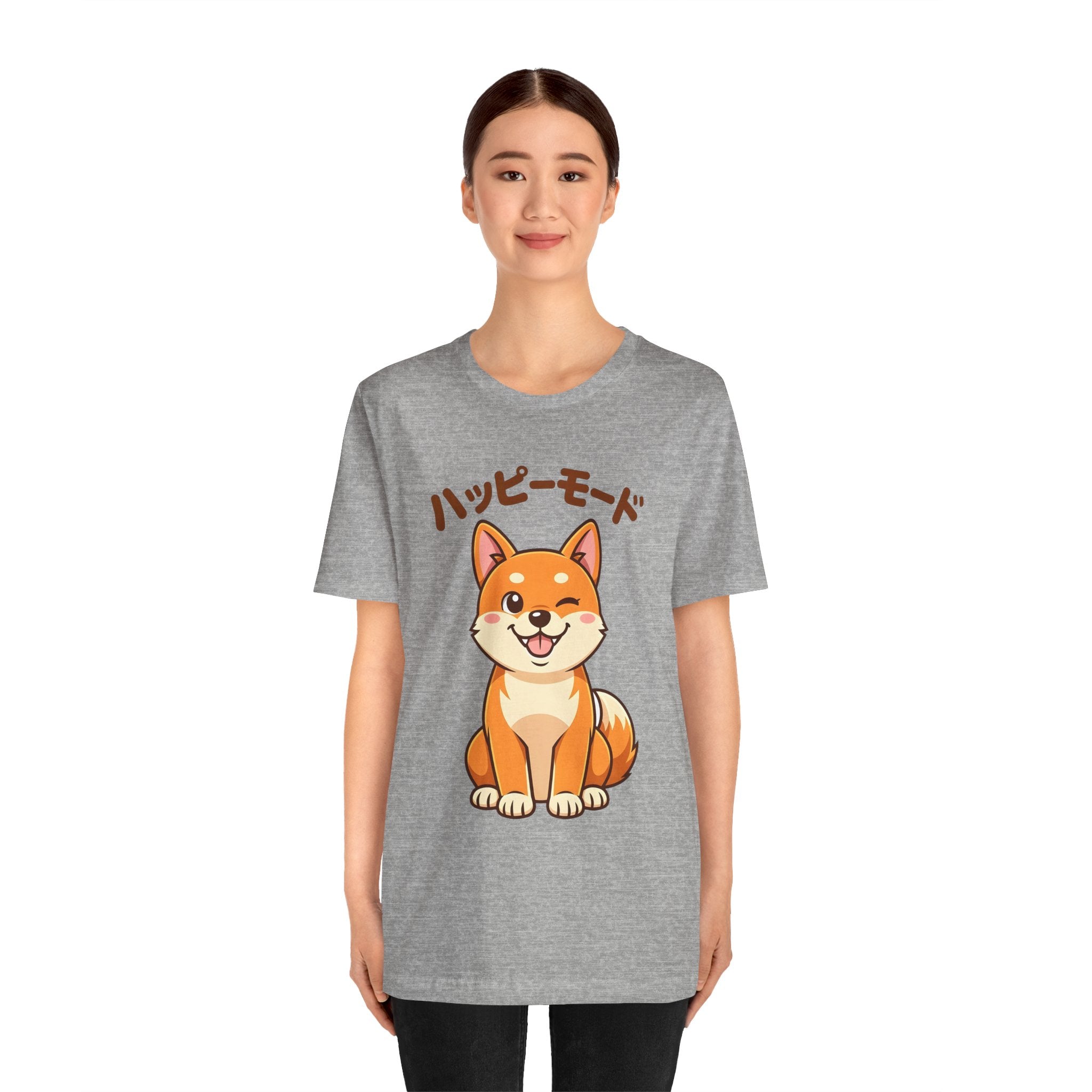 Happy Mode Shiba Inu T‑Shirt — Cute Japanese Kawaii Dog Tee