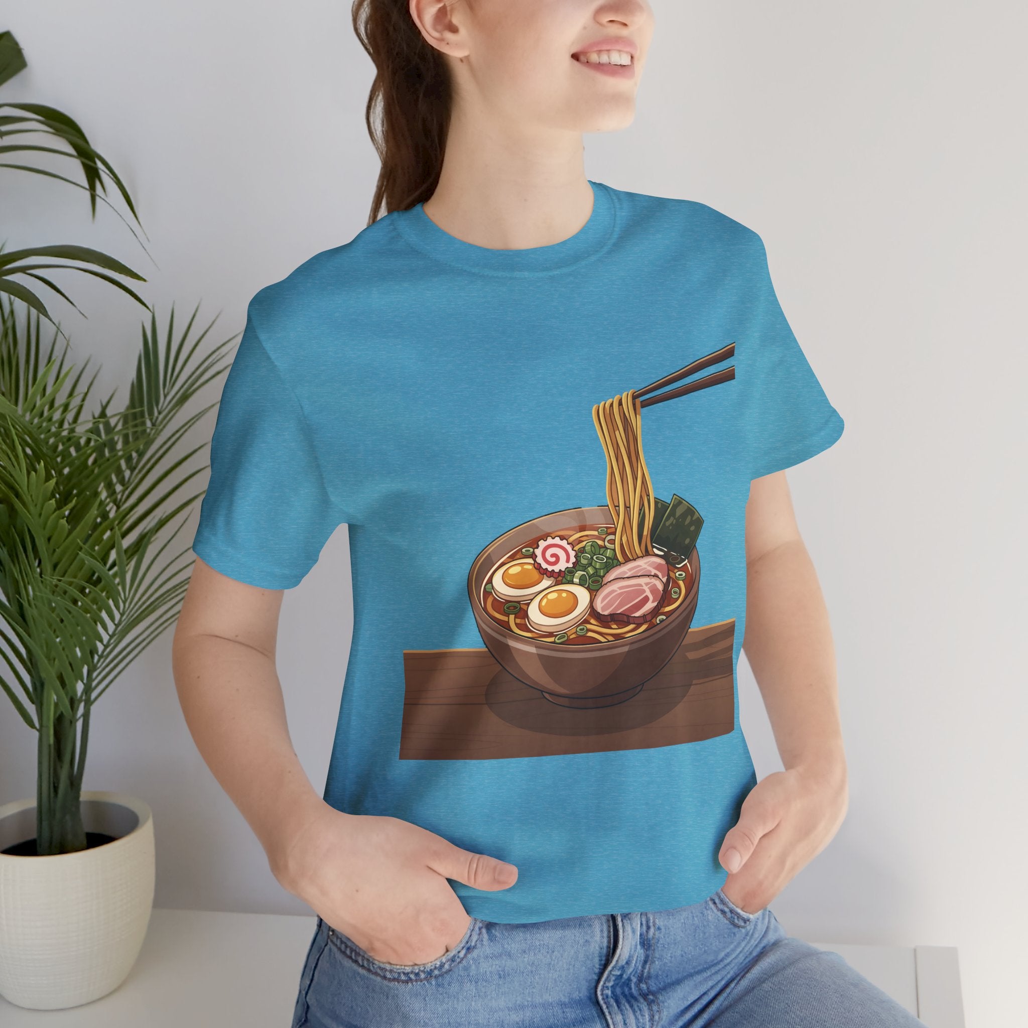 Ramen Bowl Graphic Tee – Chopsticks & Noodles Japanese Food T-Shirt