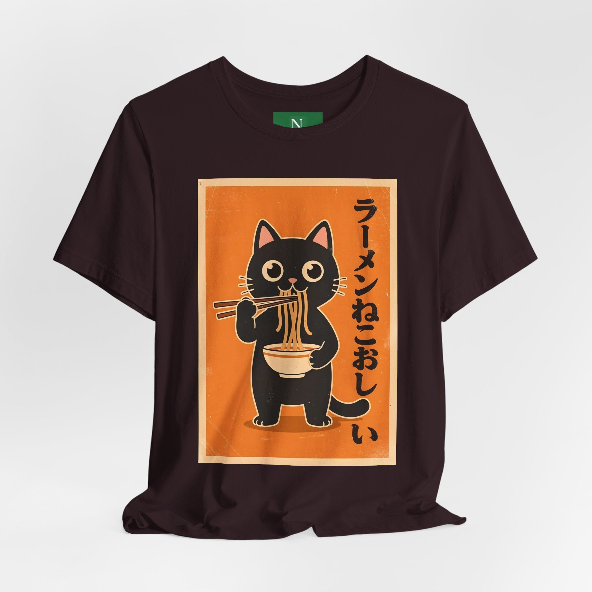 Ramen Cat Tee — Cute Japanese Cat Eating Noodles Graphic T-Shirt
