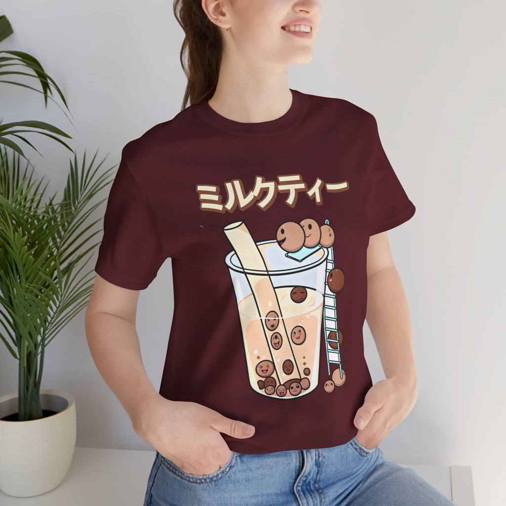 Boba Milk Tea T‑Shirt – ミルクティー Bubble Tea Graphic Tee