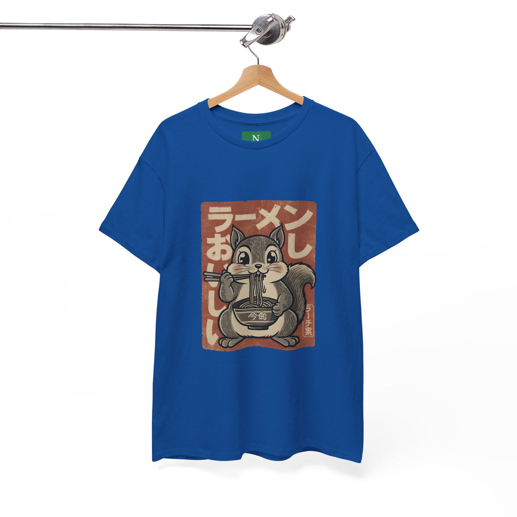Ramen Squirrel T‑Shirt — Cute Vintage Japanese Noodle Graphic Tee