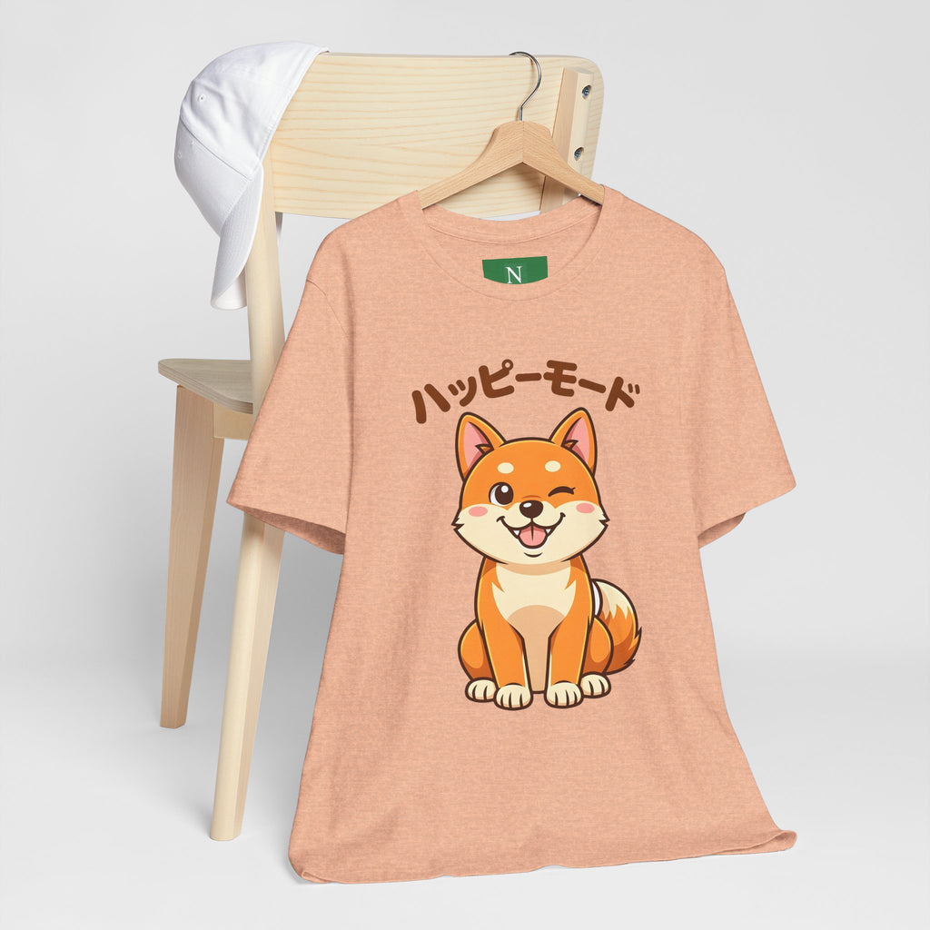 Happy Mode Shiba Inu T‑Shirt — Cute Japanese Kawaii Dog Tee