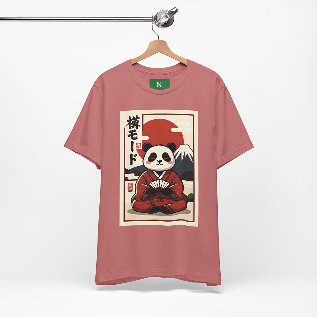 Panda Samurai Tee — Cute Japanese Ukiyo-e Style Graphic T-Shirt