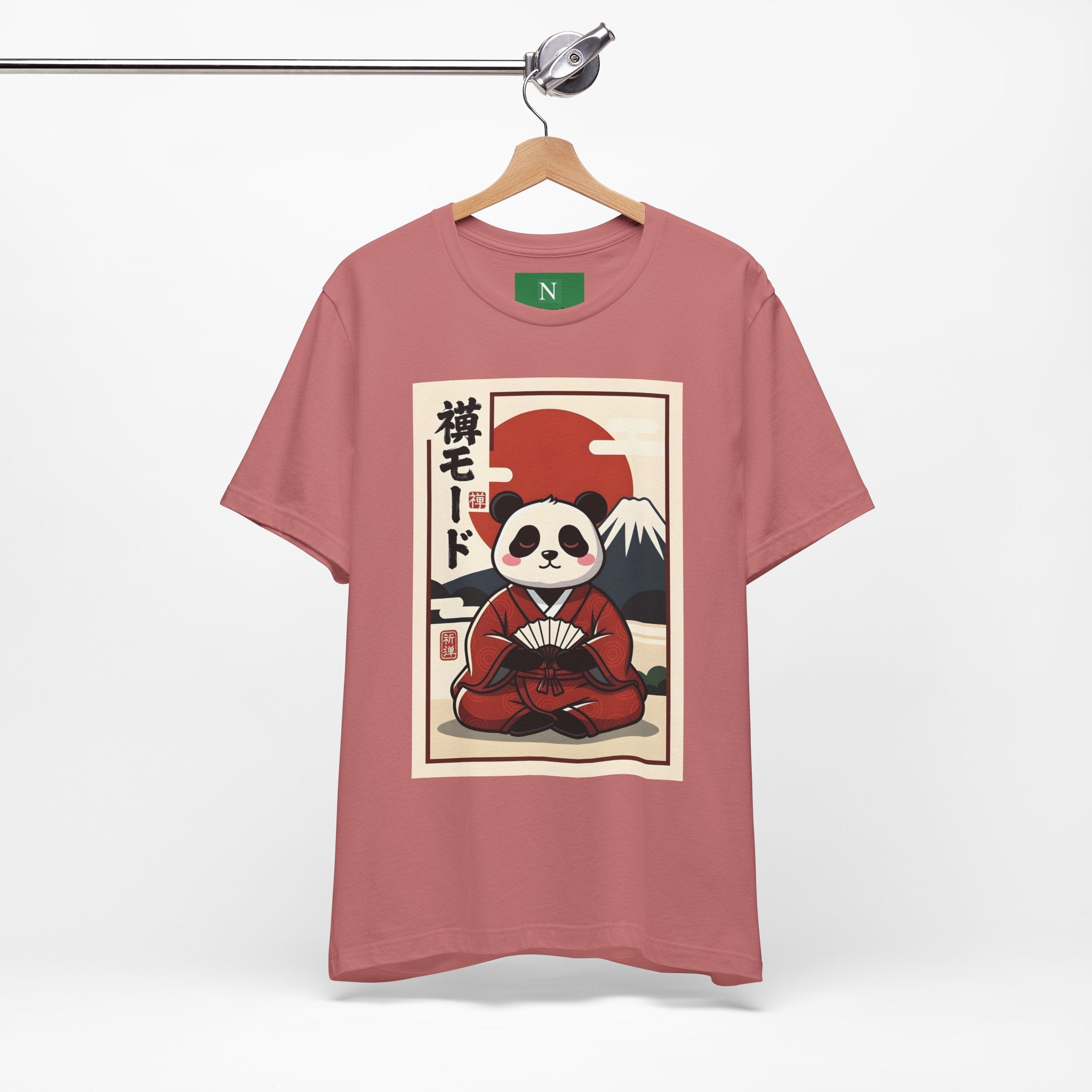 Panda Samurai Tee — Cute Japanese Ukiyo-e Style Graphic T-Shirt