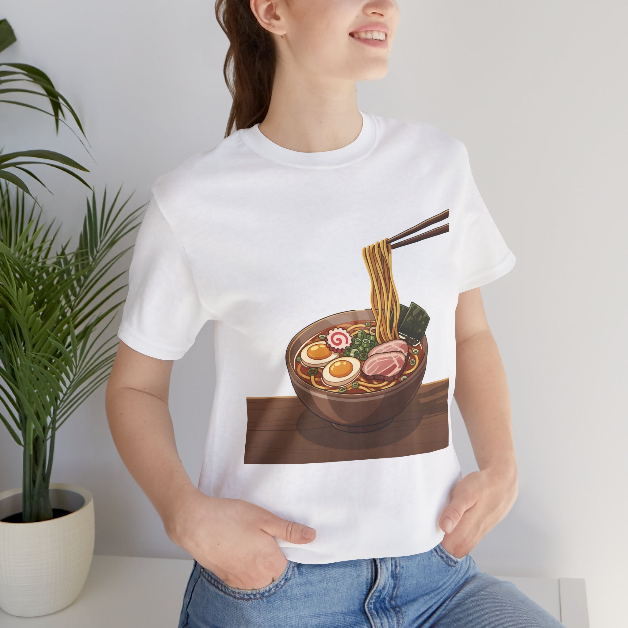 Ramen Bowl Graphic Tee – Chopsticks & Noodles Japanese Food T-Shirt