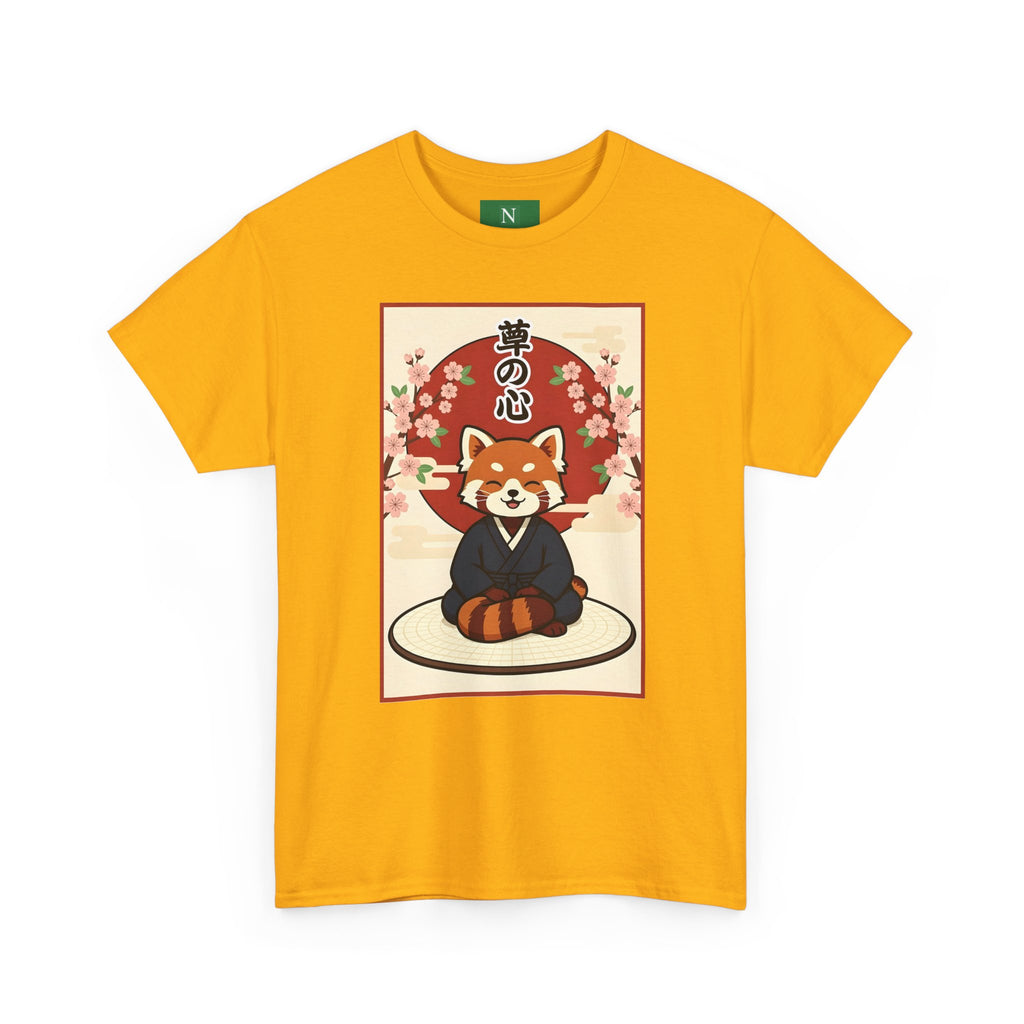 Red Panda Zen T-Shirt — Cute Japanese-Inspired Meditation Design