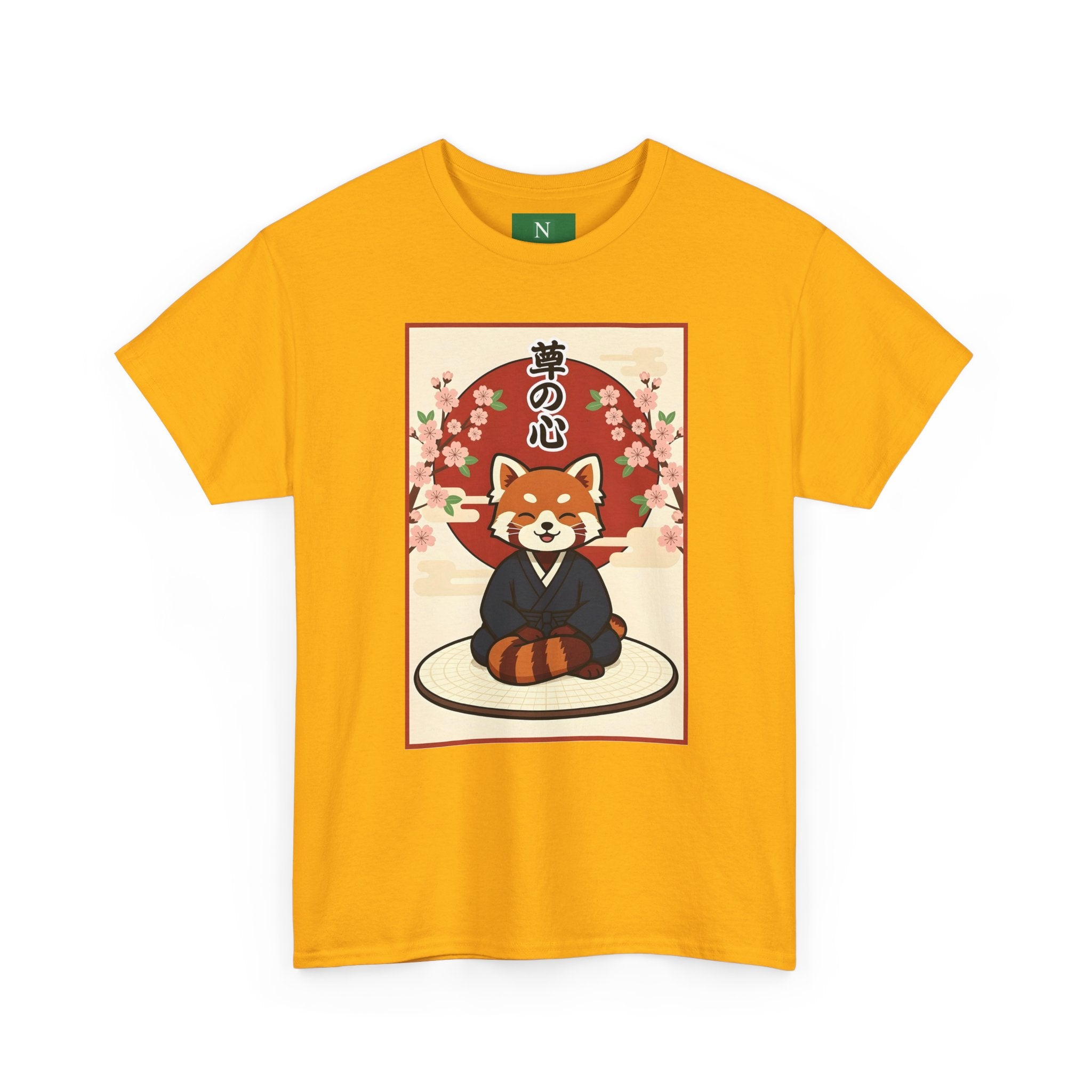 Red Panda Zen T-Shirt — Cute Japanese-Inspired Meditation Design