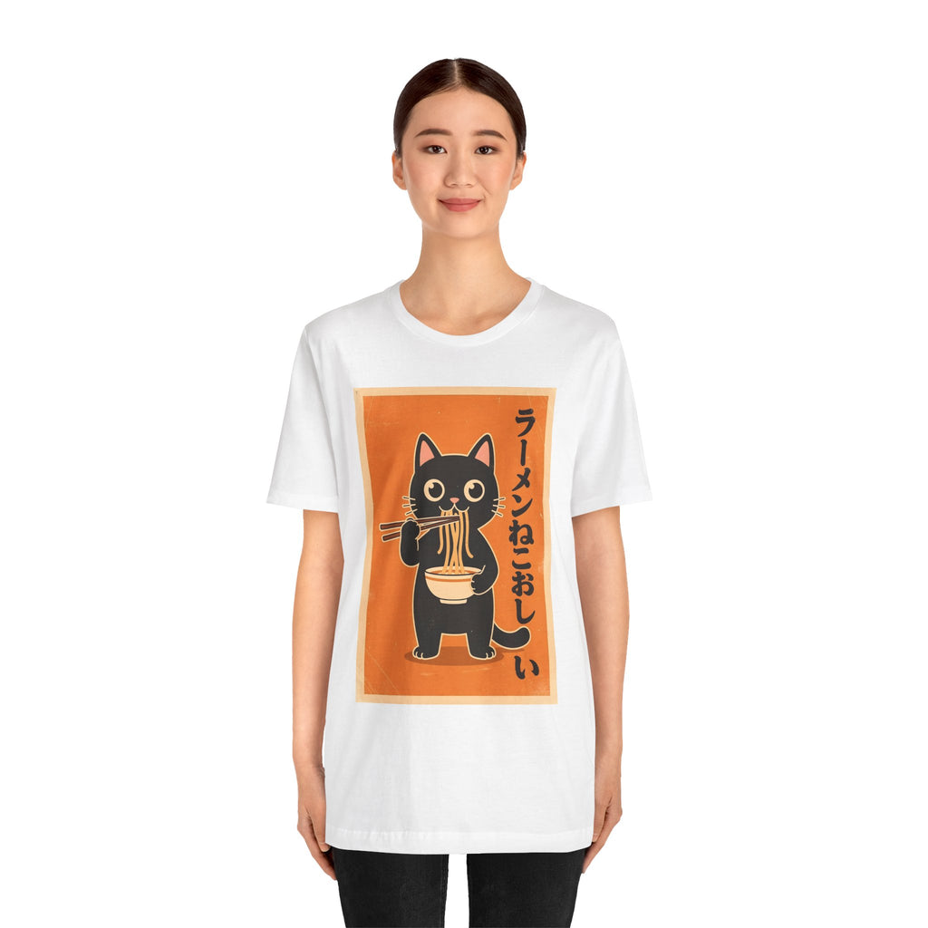 Ramen Cat Tee — Cute Japanese Cat Eating Noodles Graphic T-Shirt
