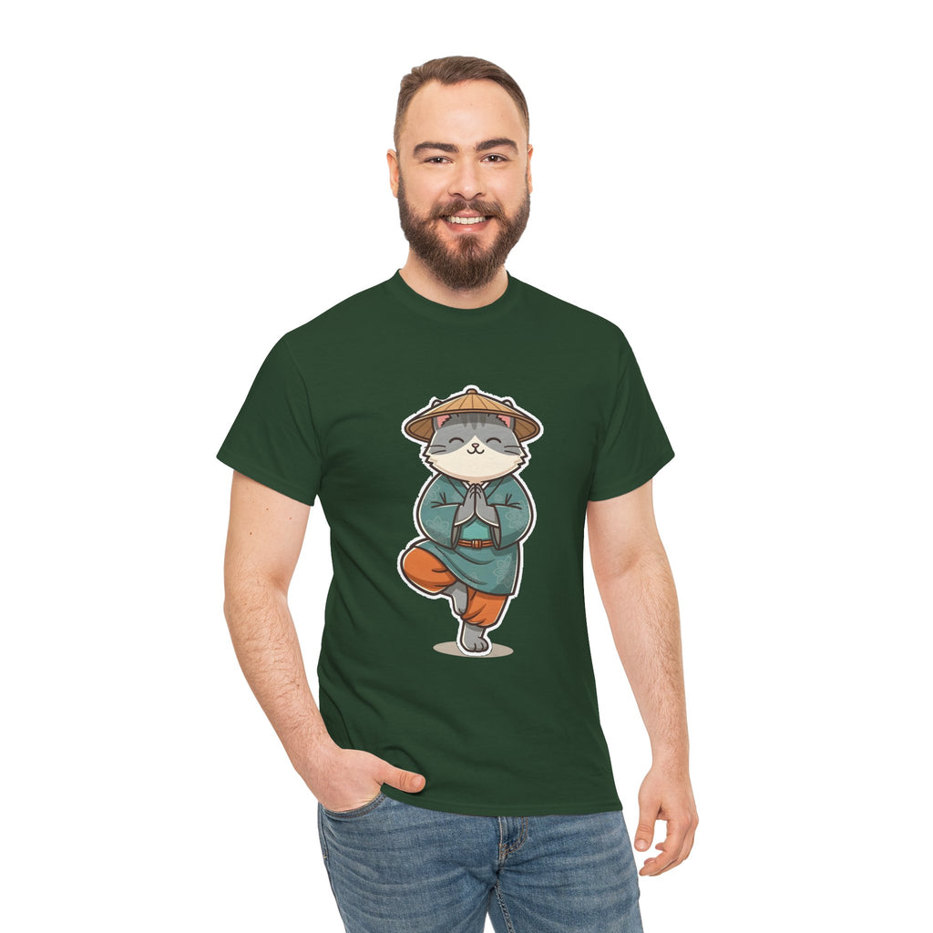 Meditating Cat Tee — Cute Zen Cat Yoga T-Shirt