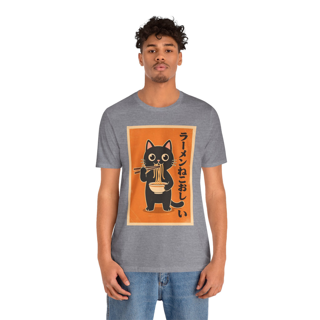 Ramen Cat Tee — Cute Japanese Cat Eating Noodles Graphic T-Shirt
