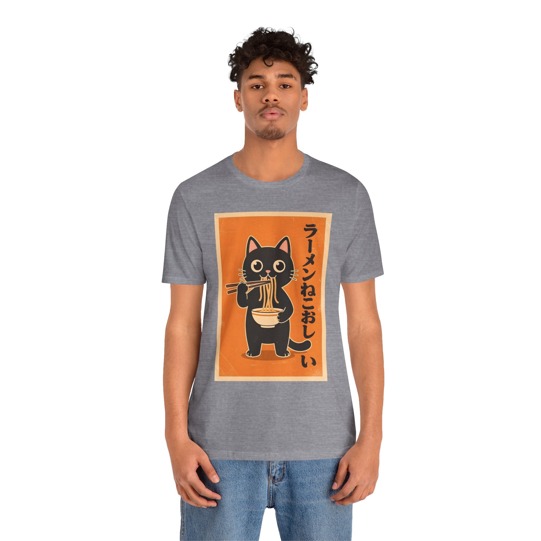 Ramen Cat Tee — Cute Japanese Cat Eating Noodles Graphic T-Shirt