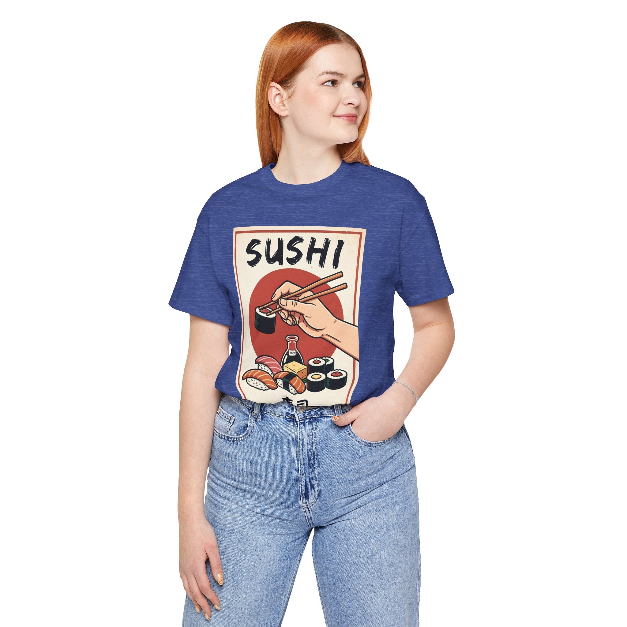 Sushi Poster Graphic Tee — Retro Japanese Sushi Shirt