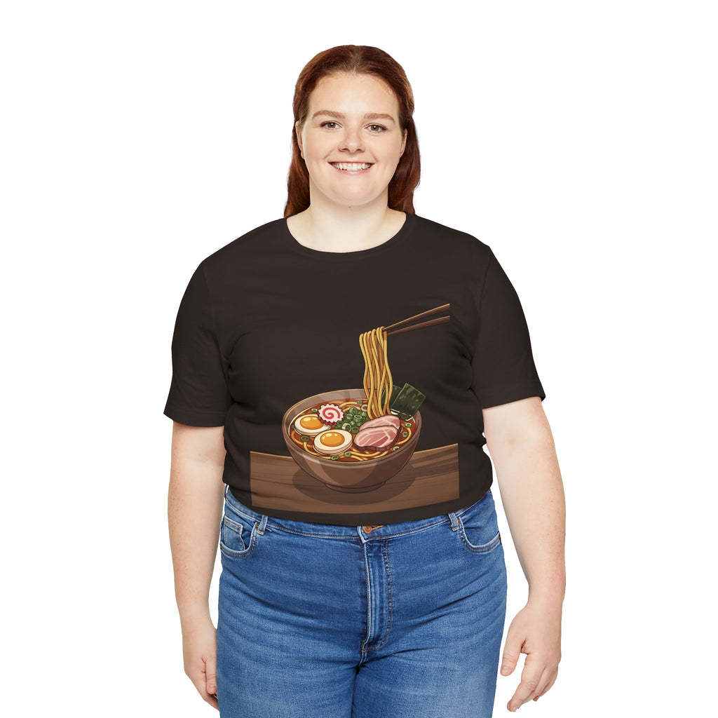 Ramen Bowl Graphic Tee – Chopsticks & Noodles Japanese Food T-Shirt