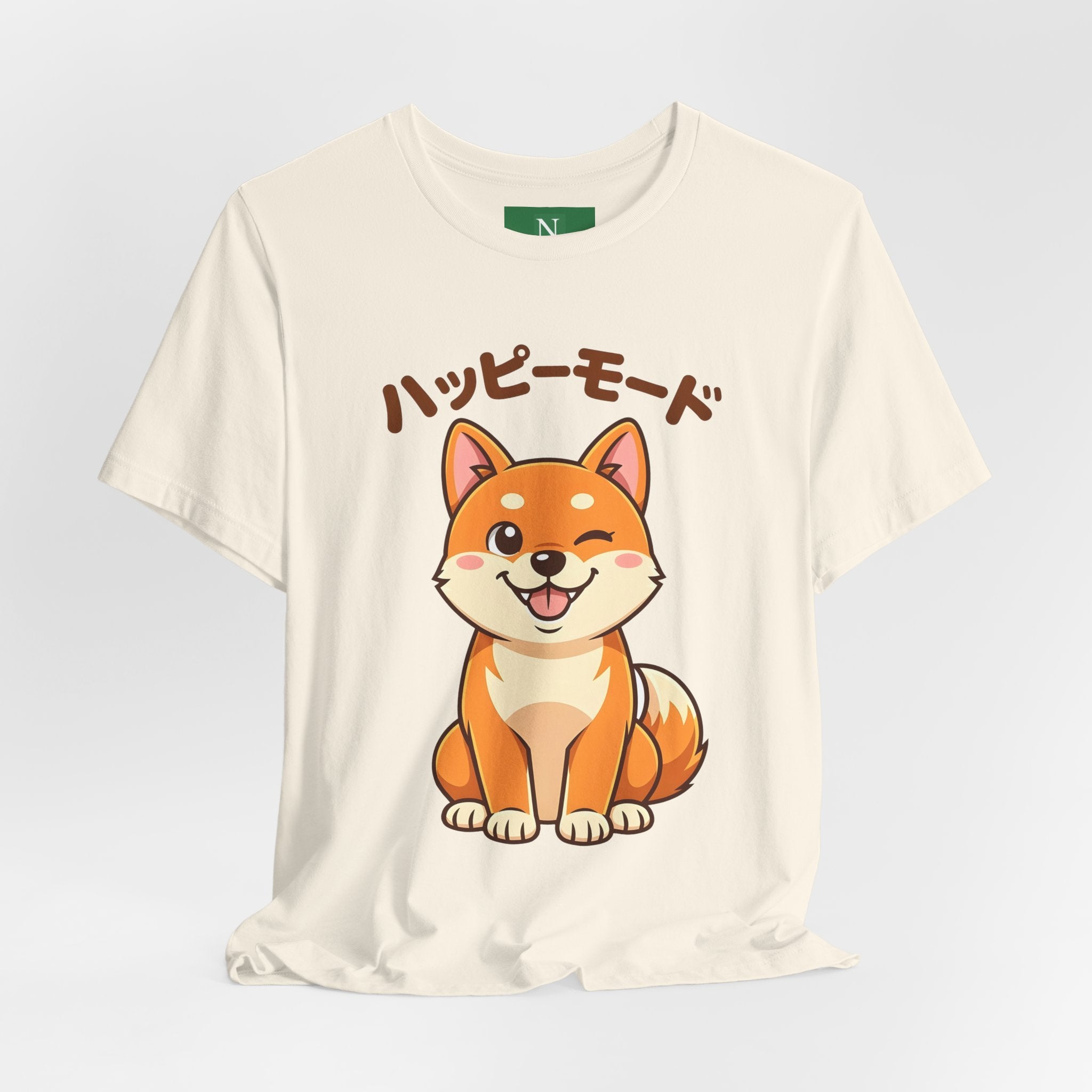 Happy Mode Shiba Inu T‑Shirt — Cute Japanese Kawaii Dog Tee