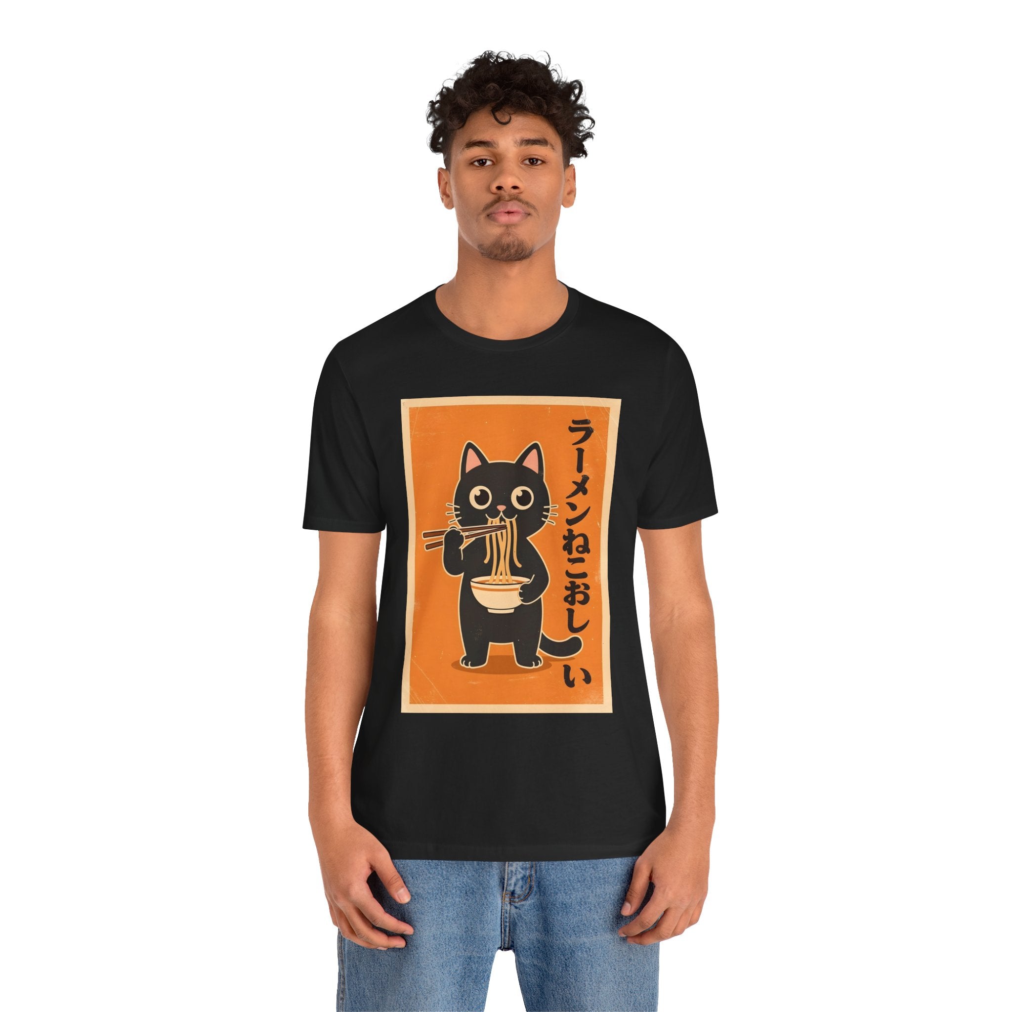 Ramen Cat Tee — Cute Japanese Cat Eating Noodles Graphic T-Shirt