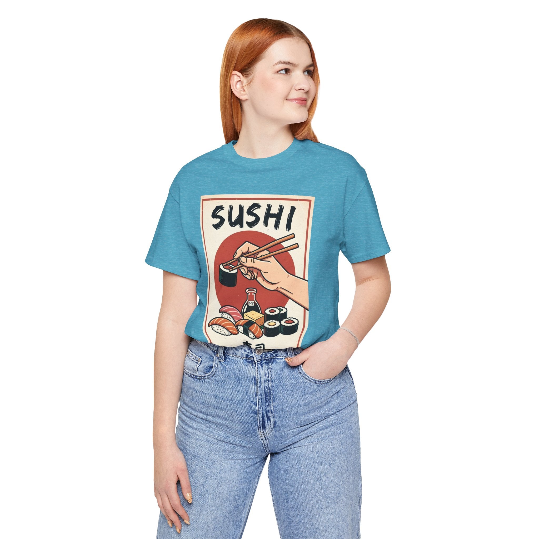 Sushi Poster Graphic Tee — Retro Japanese Sushi Shirt
