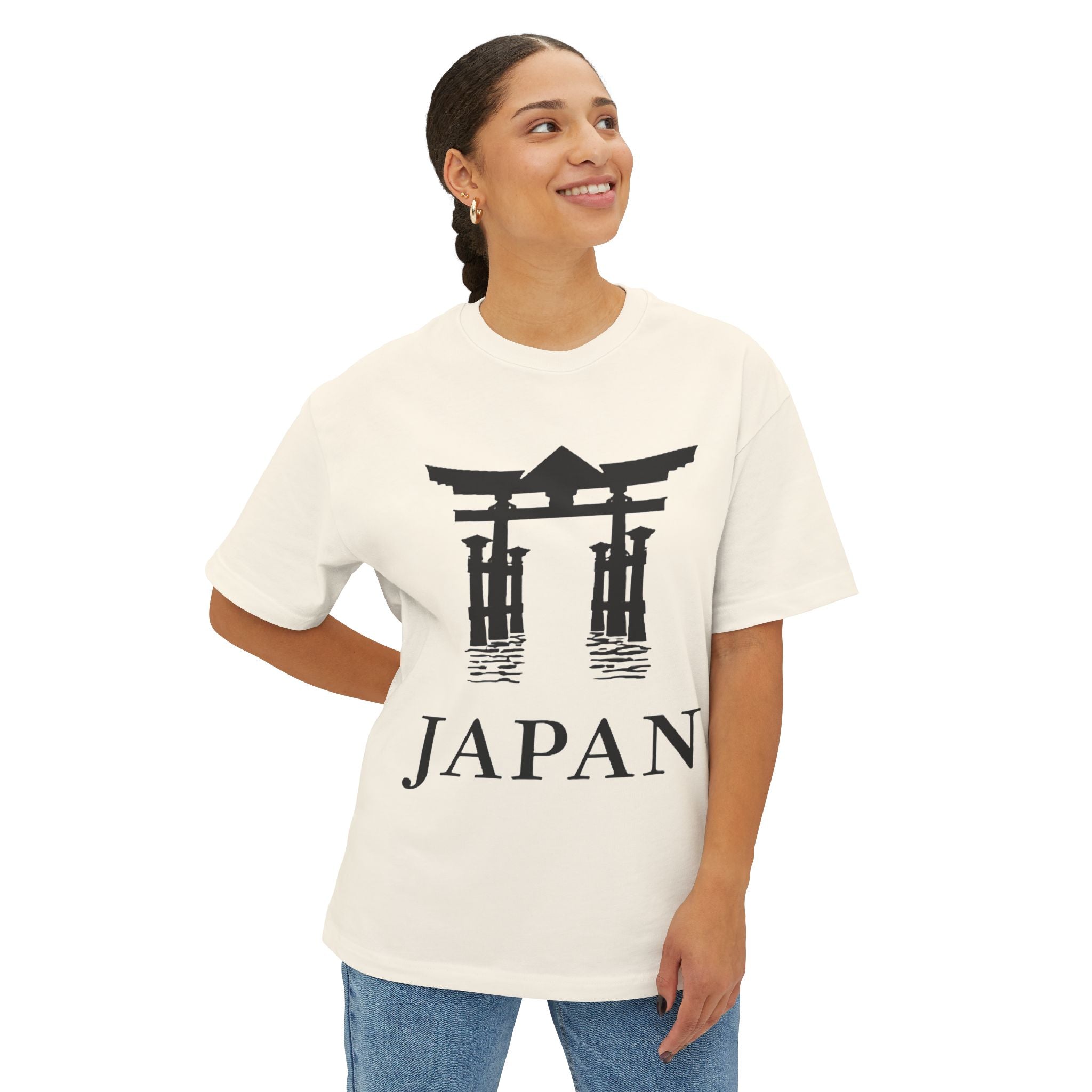 Japanese Wave Art Unisex Oversized Boxy Tee, Casual Streetwear, Vintage Graphic Tee, Summer Outfit, Gift for Art Lovers