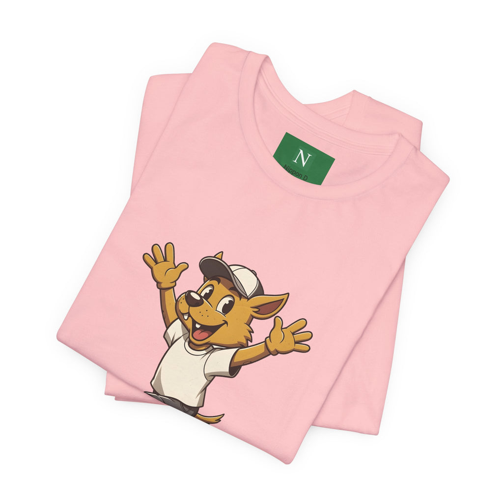 Happy Corgi Character Tee — ワンワンモード (Dog Mode) Cute Cartoon Shirt