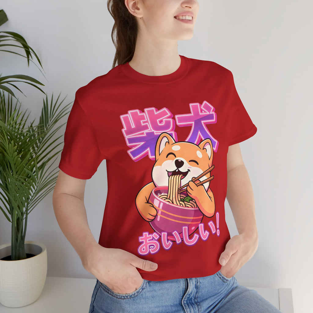 Shiba Inu Ramen Tee — おいしい! Cute Japanese Dog Noodle T-Shirt