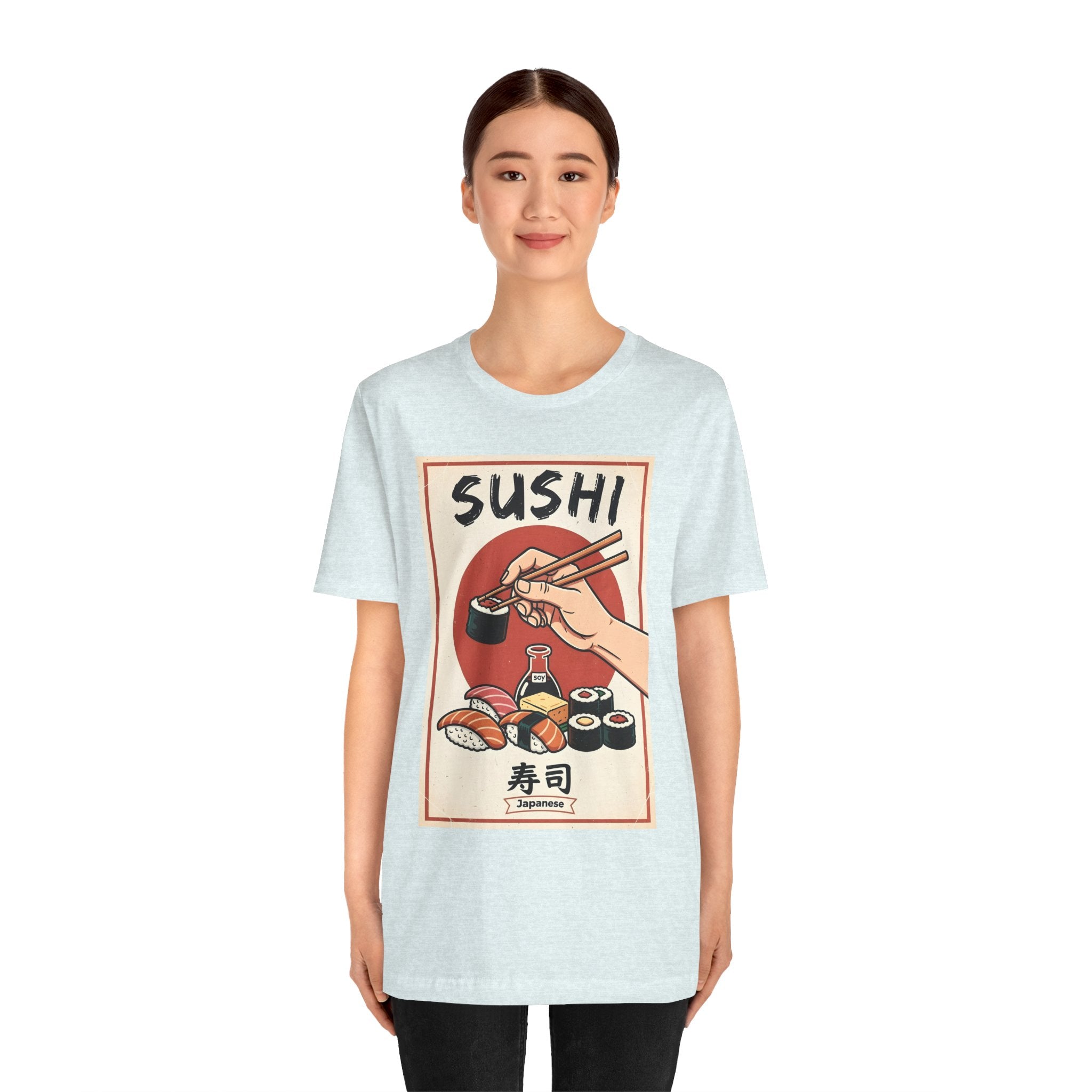 Sushi Poster Graphic Tee — Retro Japanese Sushi Shirt