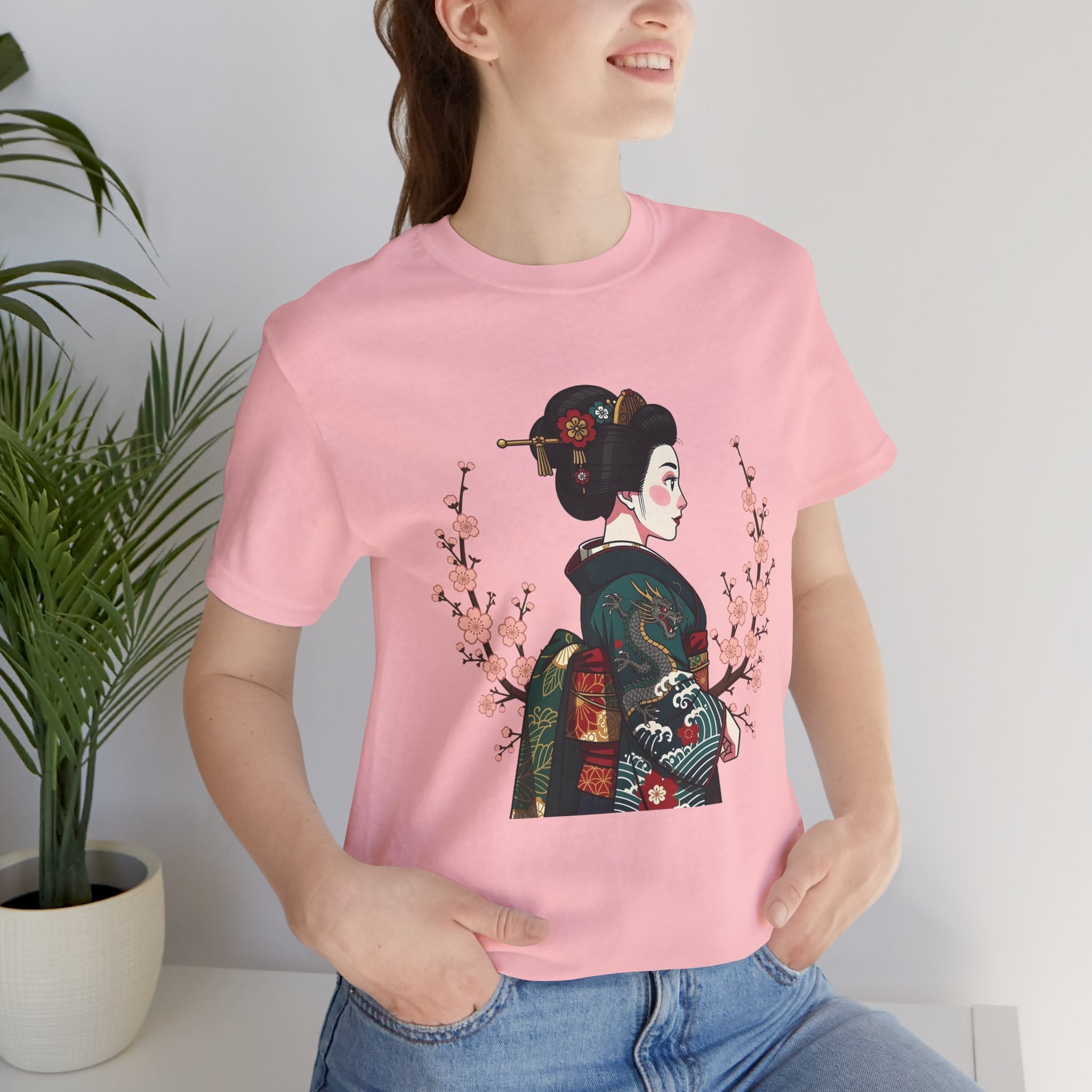Geisha Blossom T‑Shirt — Vintage Japanese Art Tee
