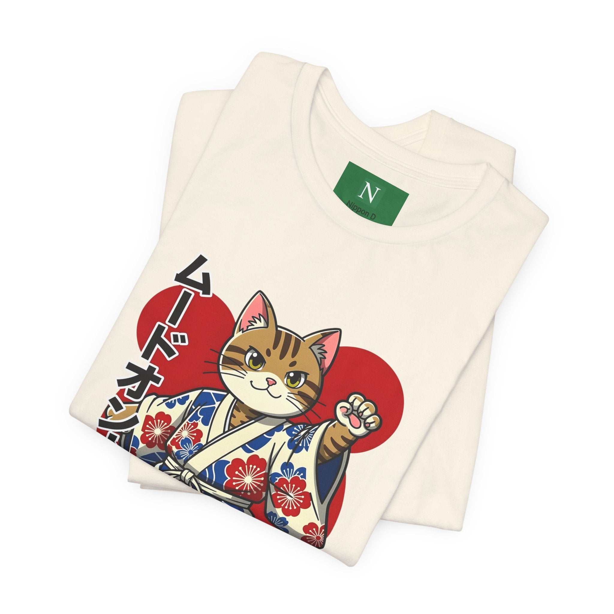 Samurai Cat T‑Shirt — Kawaii Japanese Kimono Cat Graphic Tee