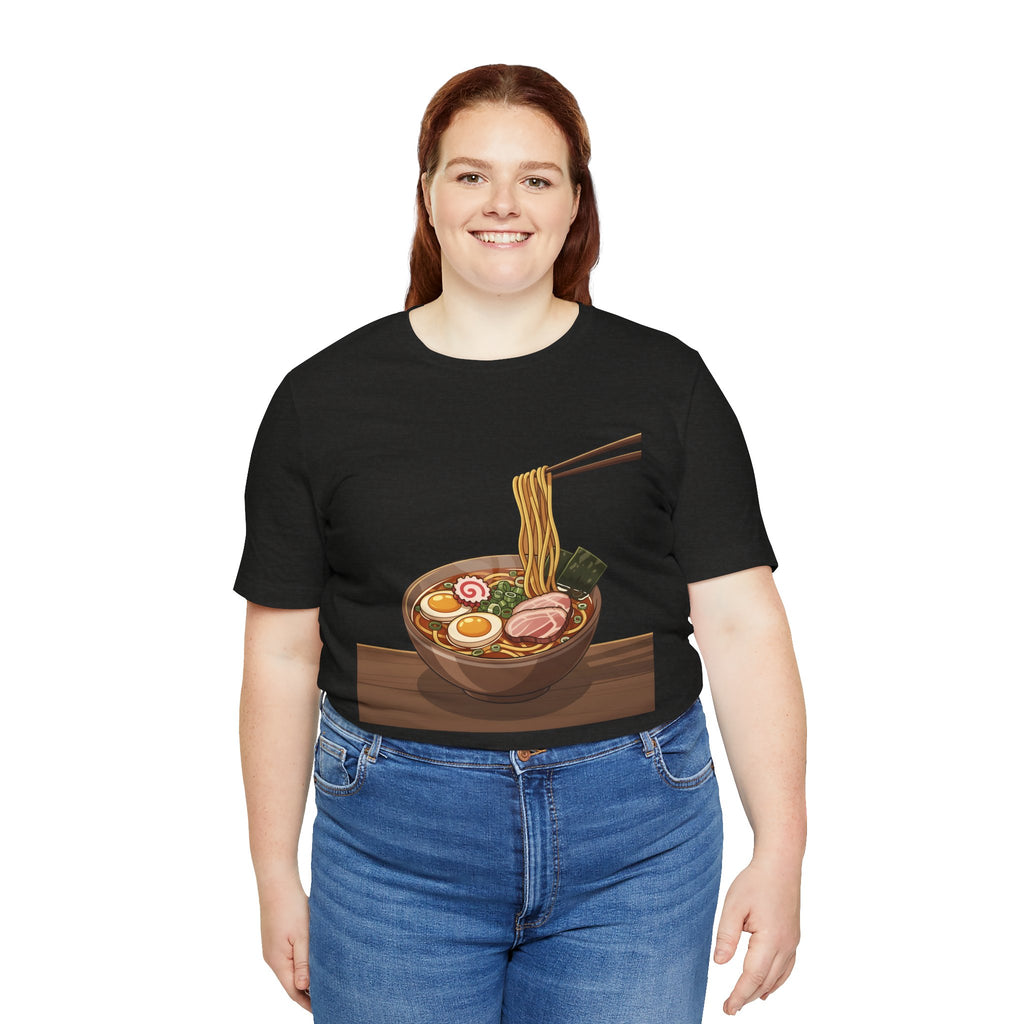 Ramen Bowl Graphic Tee – Chopsticks & Noodles Japanese Food T-Shirt