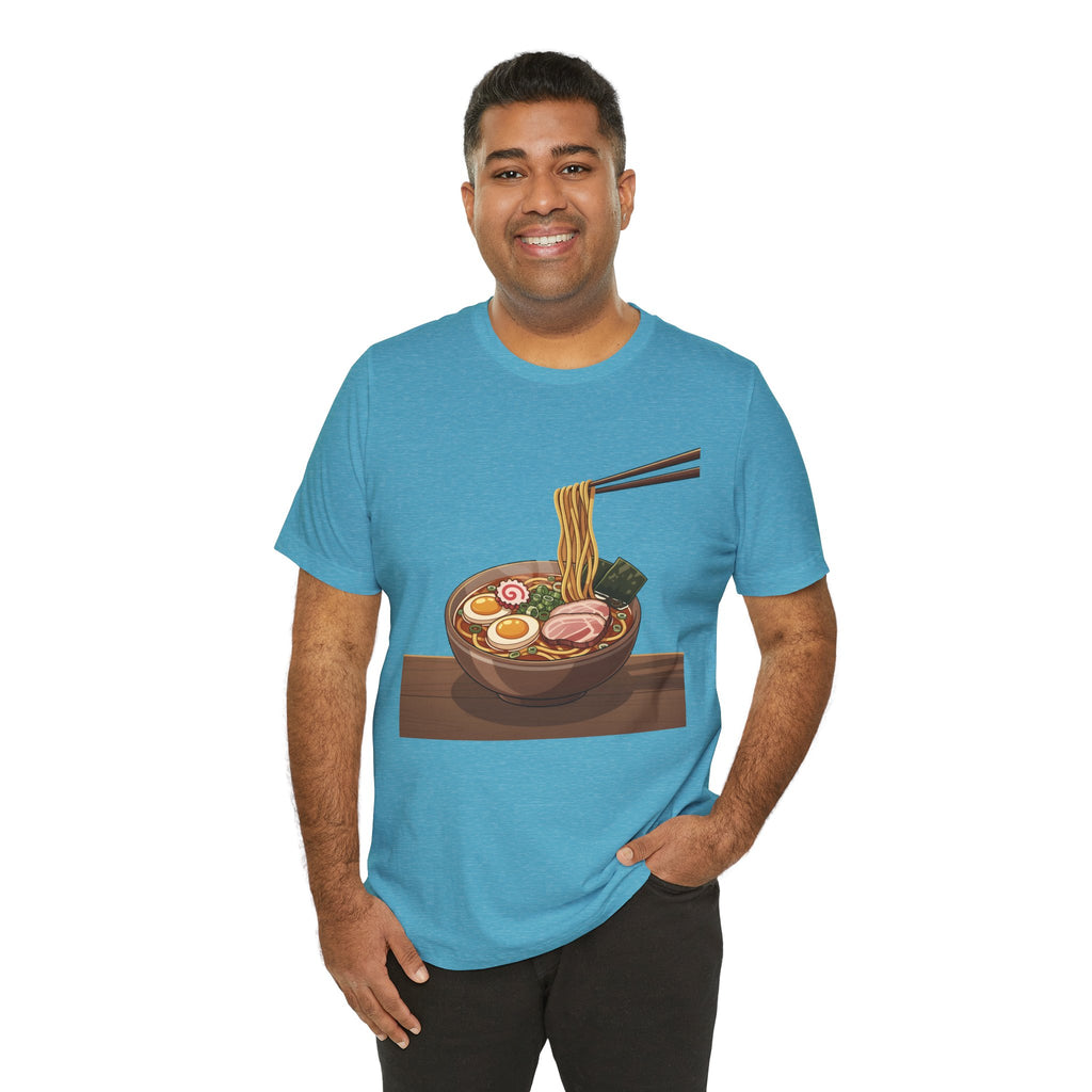 Ramen Bowl Graphic Tee – Chopsticks & Noodles Japanese Food T-Shirt