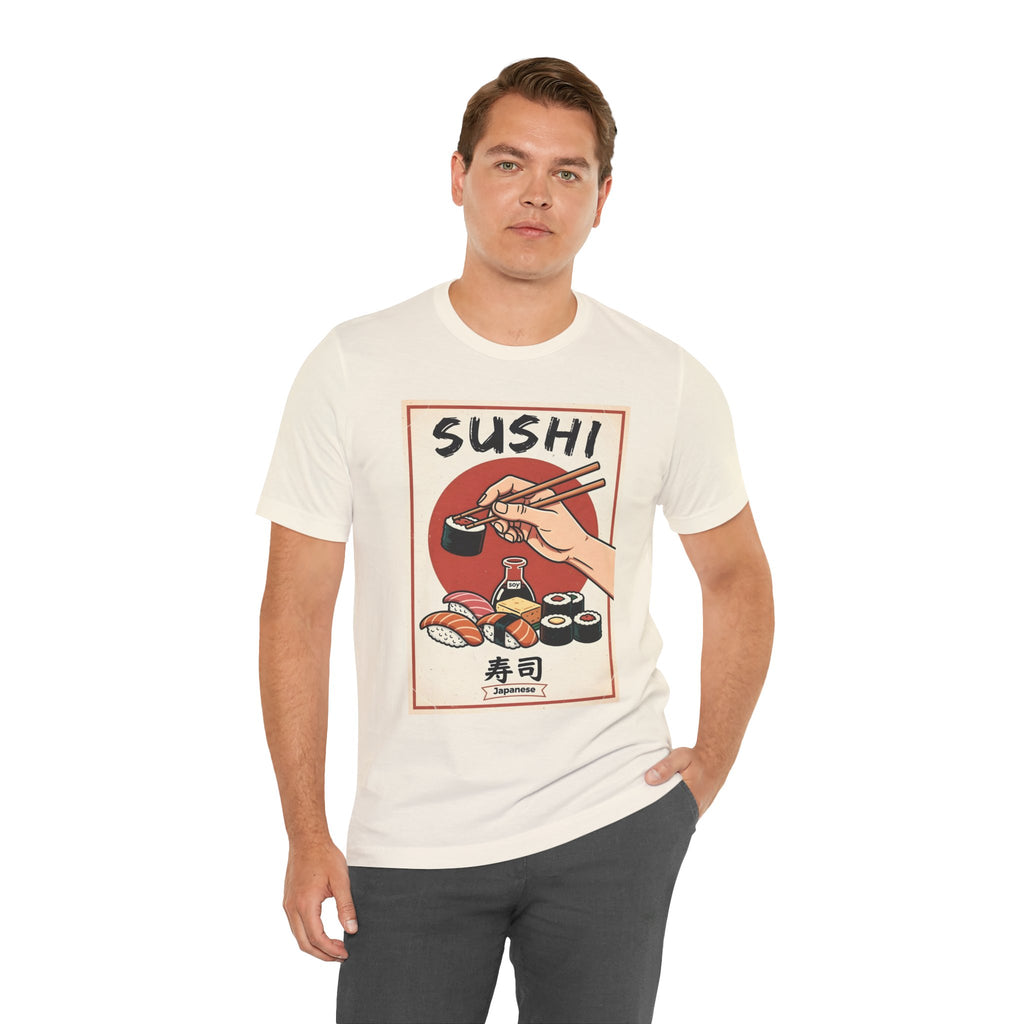 Sushi Poster Graphic Tee — Retro Japanese Sushi Shirt