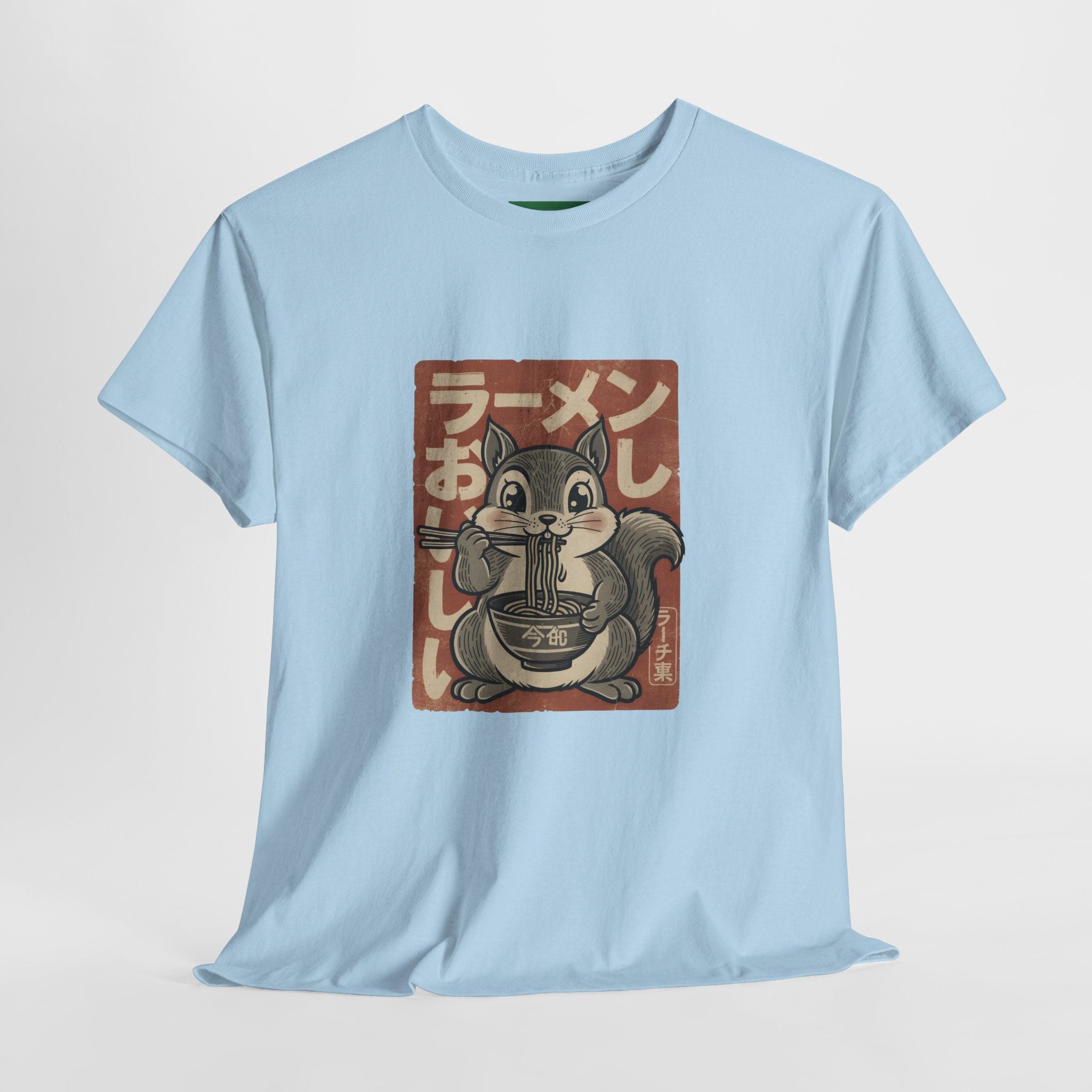 Ramen Squirrel T‑Shirt — Cute Vintage Japanese Noodle Graphic Tee