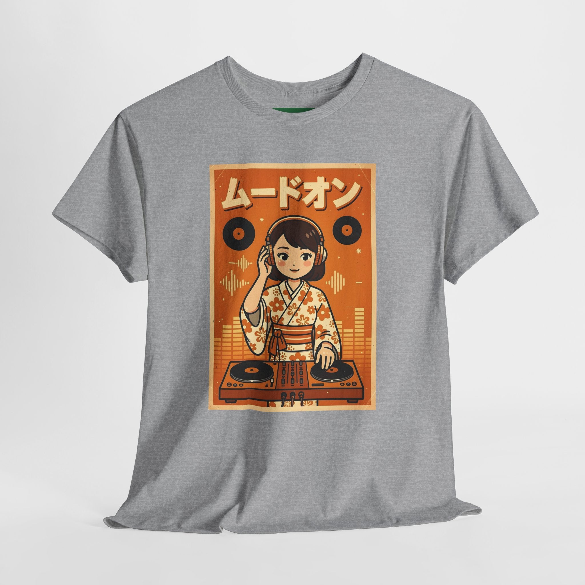 DJ Kimono T‑Shirt — Retro Japanese Anime Vinyl DJ Graphic Tee
