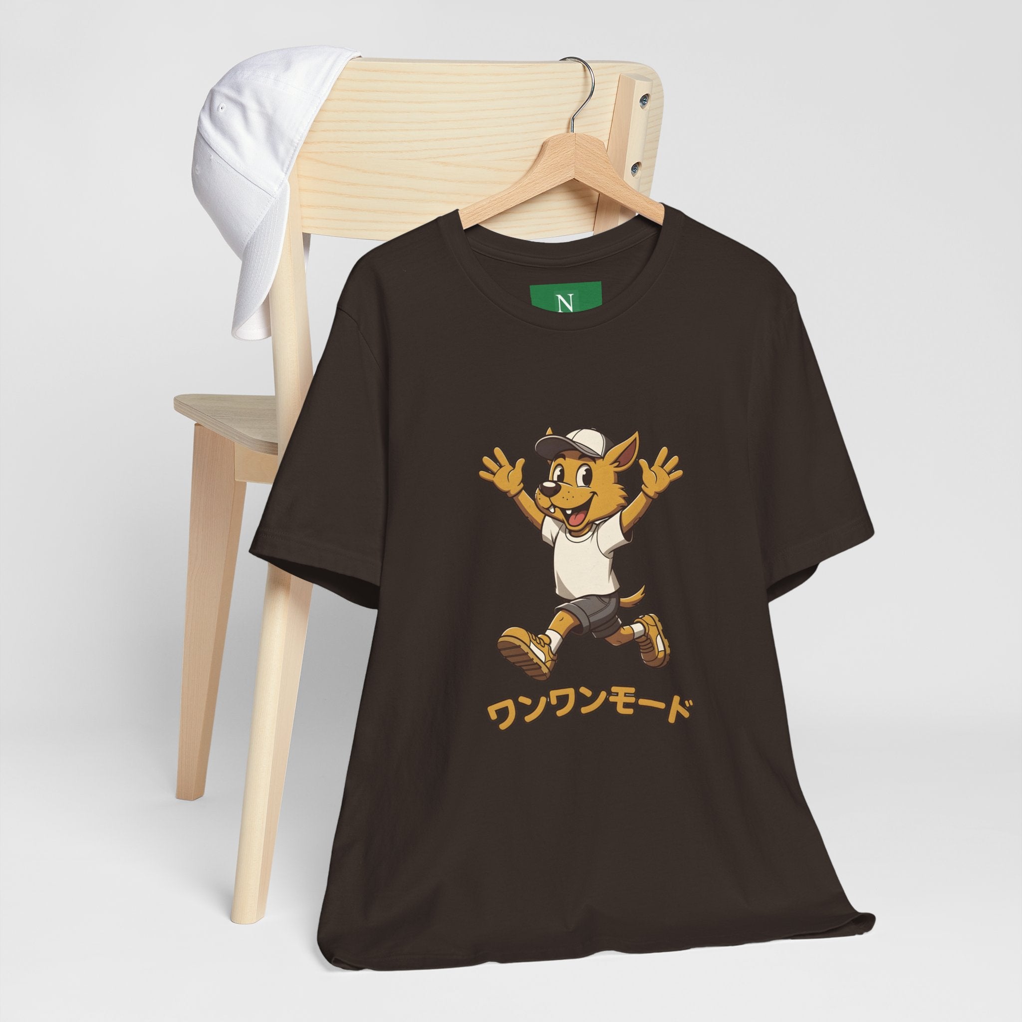 Happy Corgi Character Tee — ワンワンモード (Dog Mode) Cute Cartoon Shirt