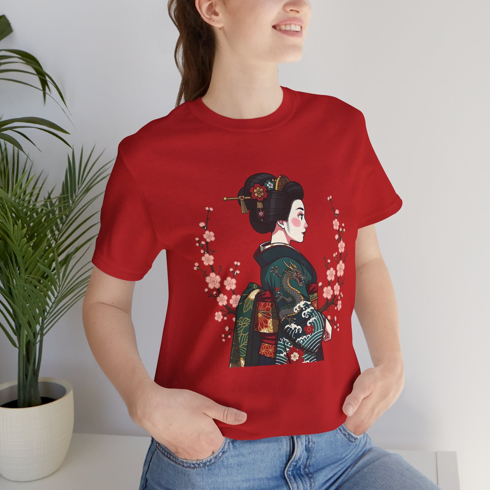 Geisha Blossom T‑Shirt — Vintage Japanese Art Tee