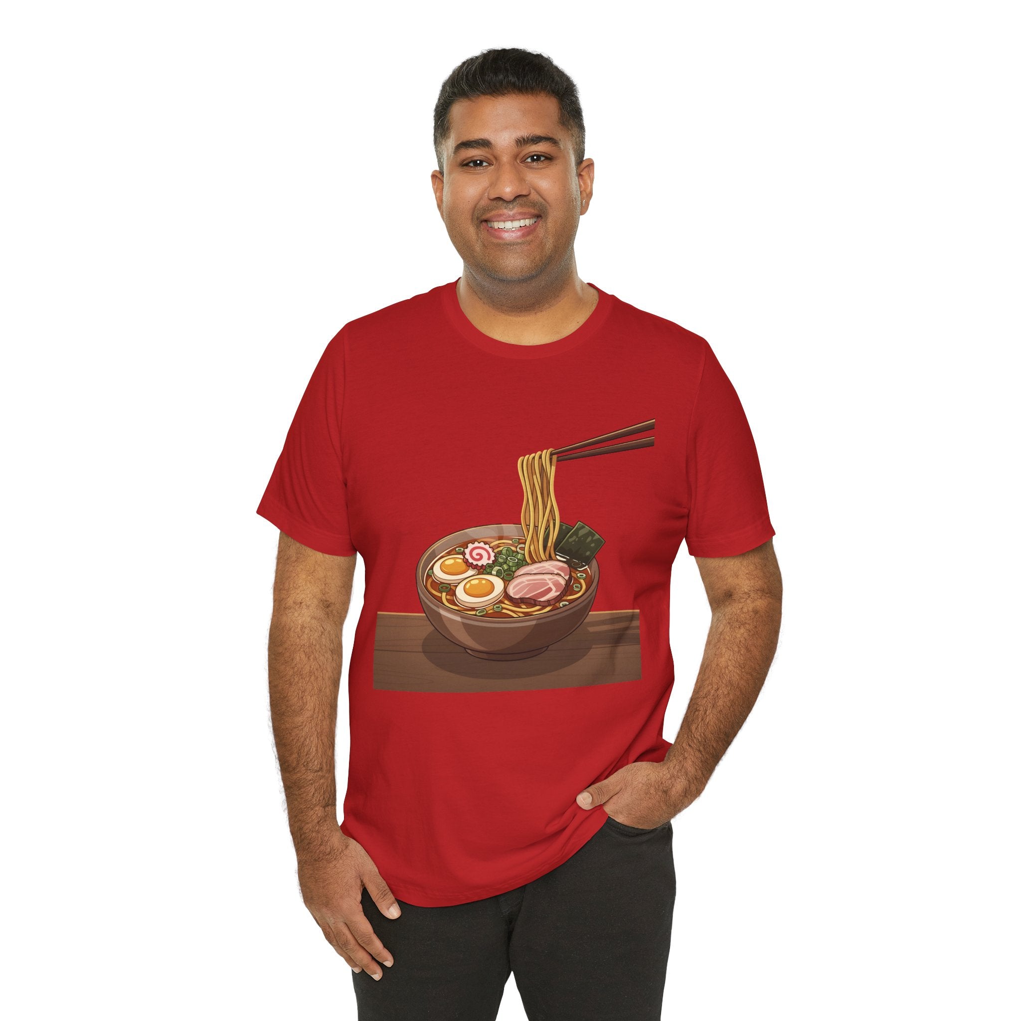Ramen Bowl Graphic Tee – Chopsticks & Noodles Japanese Food T-Shirt