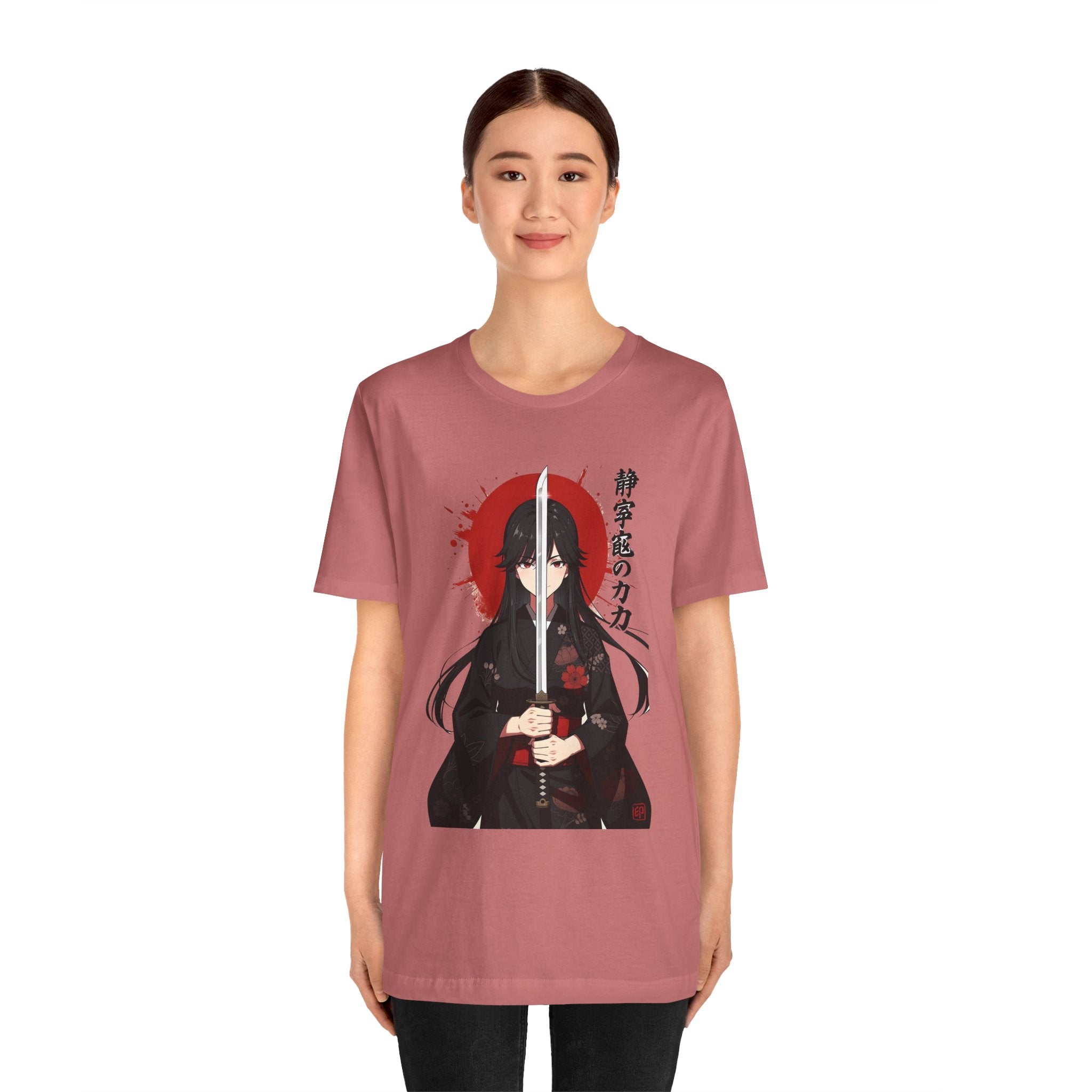 Samurai Girl Sword Tee — Japanese Anime Katana T-Shirt